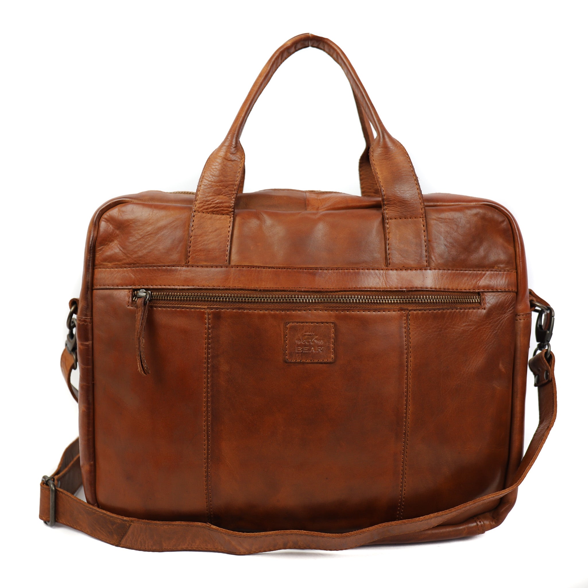 Laptoptas 'Hugo' cognac - CL 32815