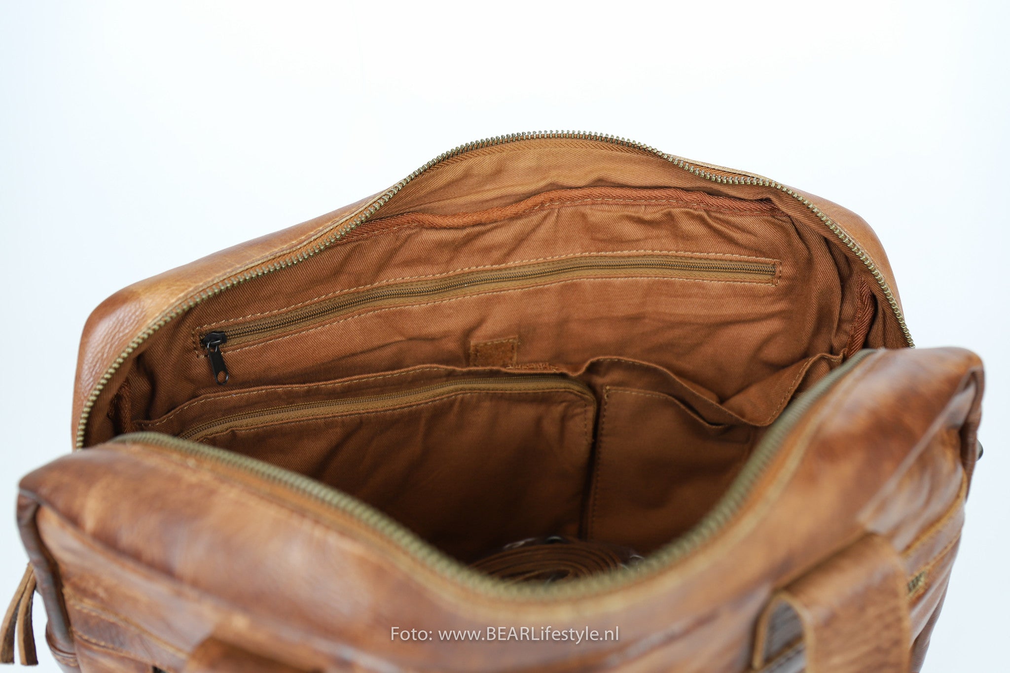 Laptoptas 'Hugo' cognac - CL 32815