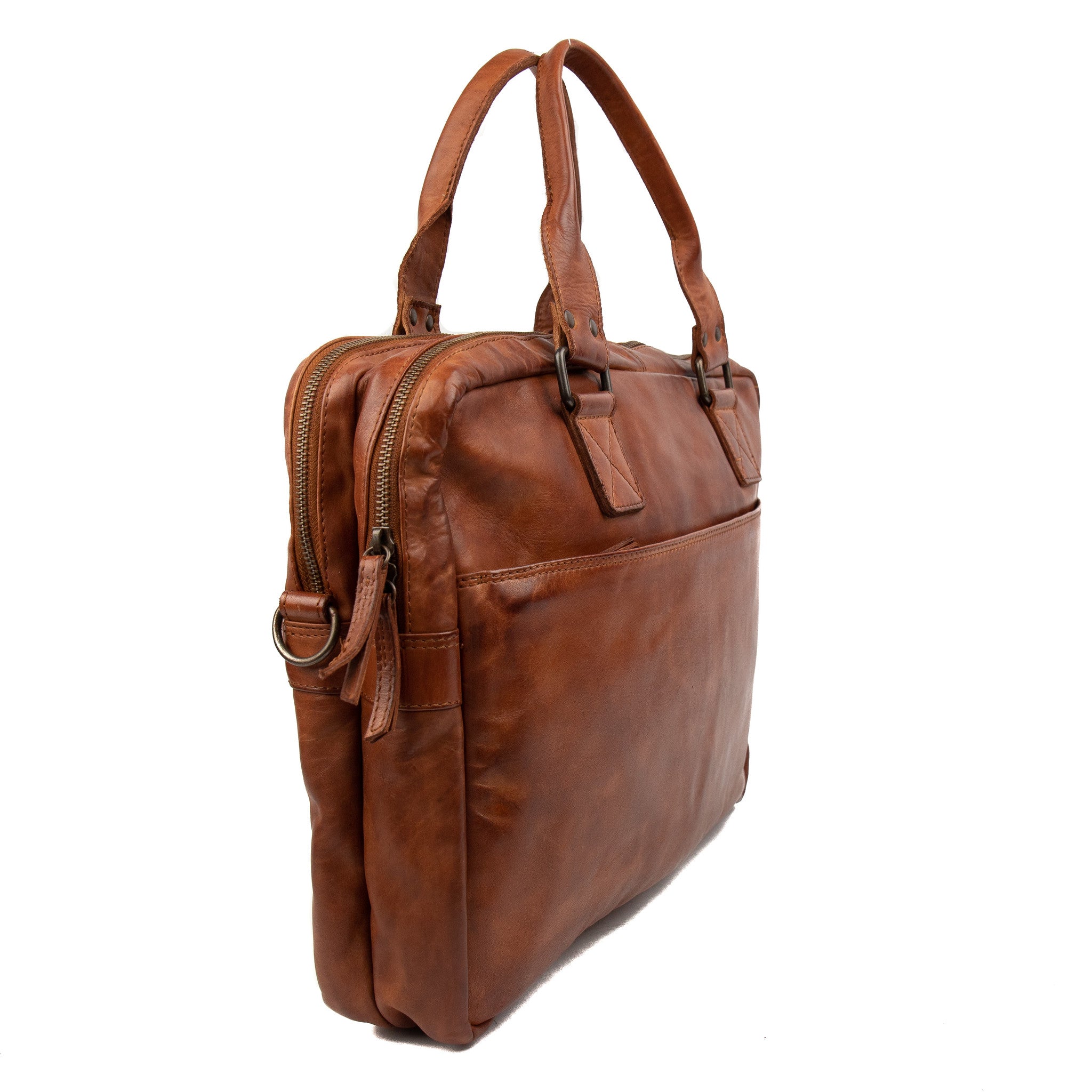 Laptop bag 'Leandro' cognac