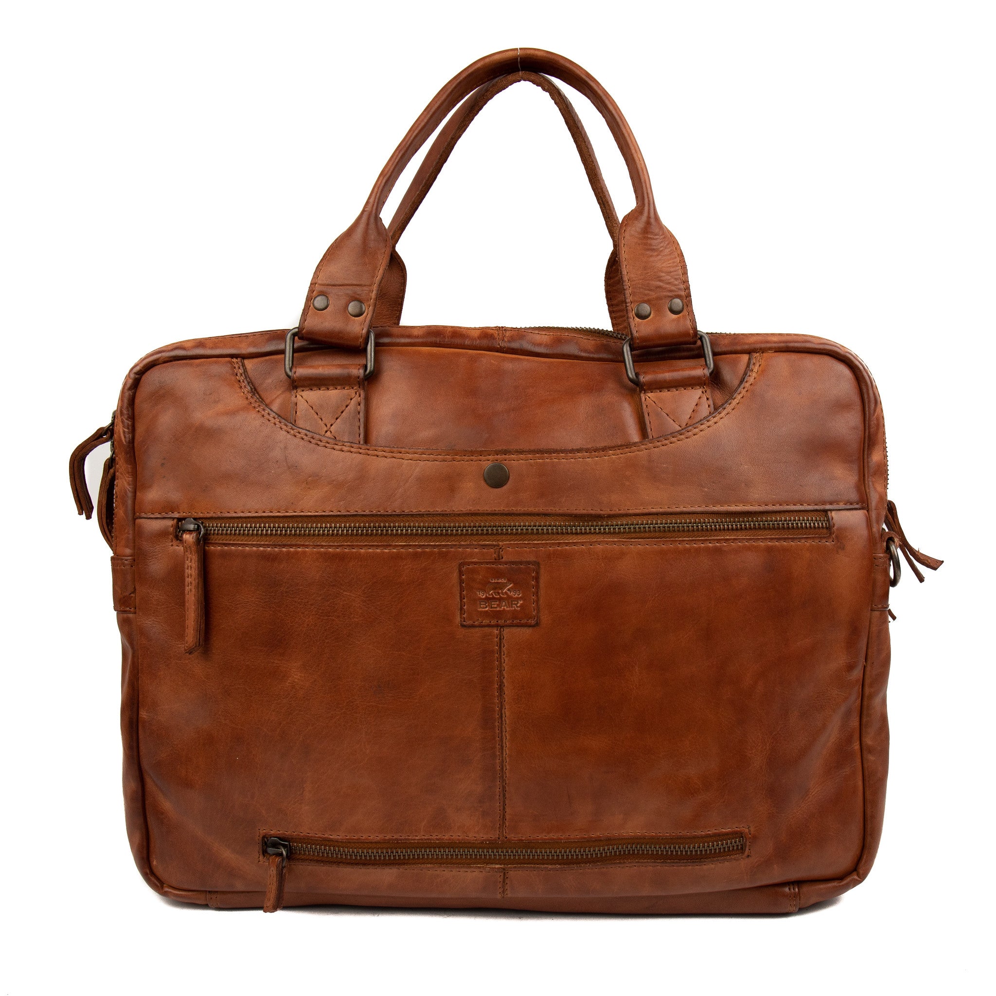 Laptoptas 'Leandro' cognac - CL 32843