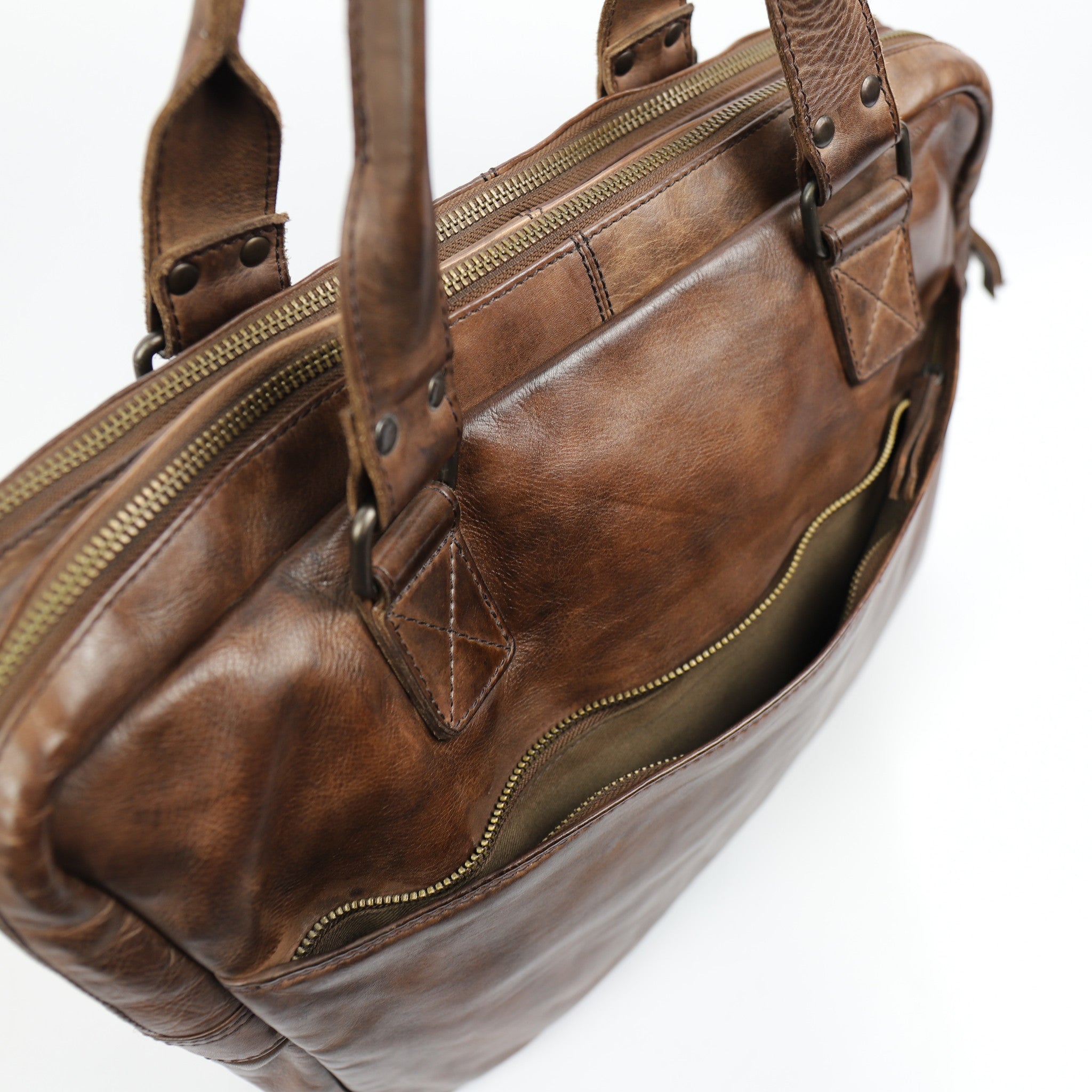 Laptop bag 'Leandro' dark brown