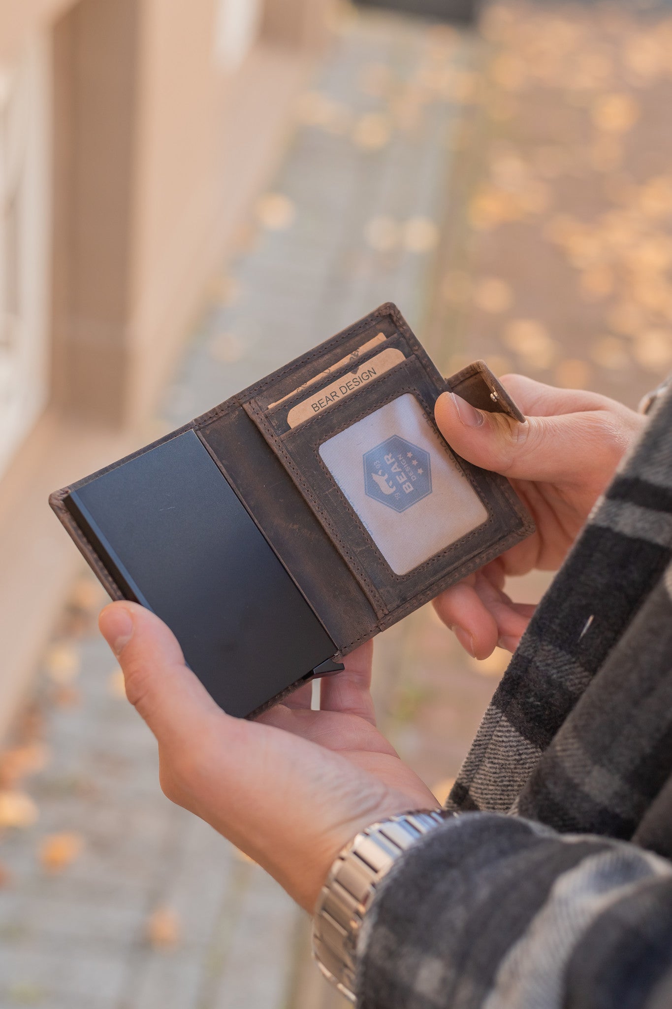 RFID pasjeshouder 'Bobby' bruin