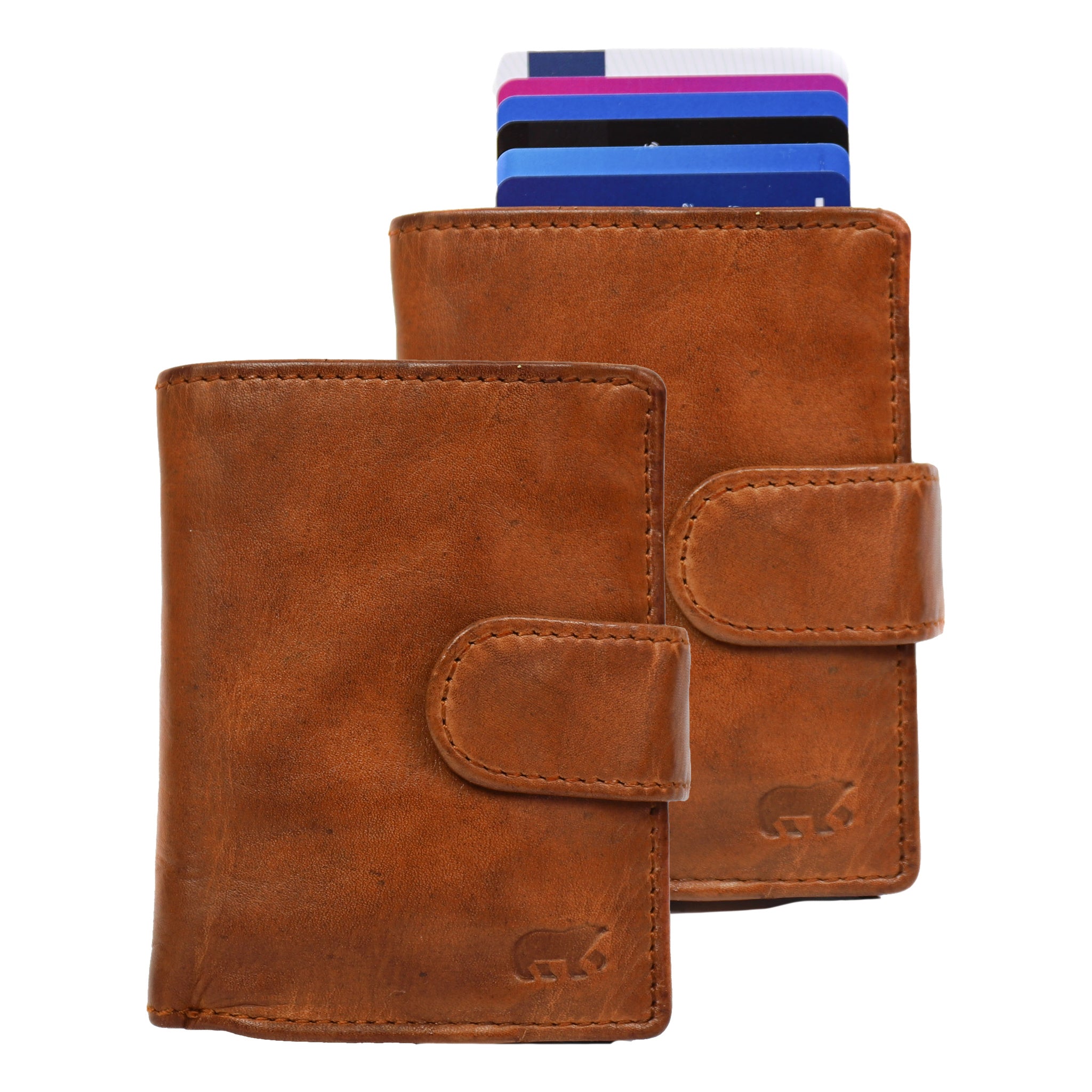 Card holder 'Kris' cognac - Cl 15253