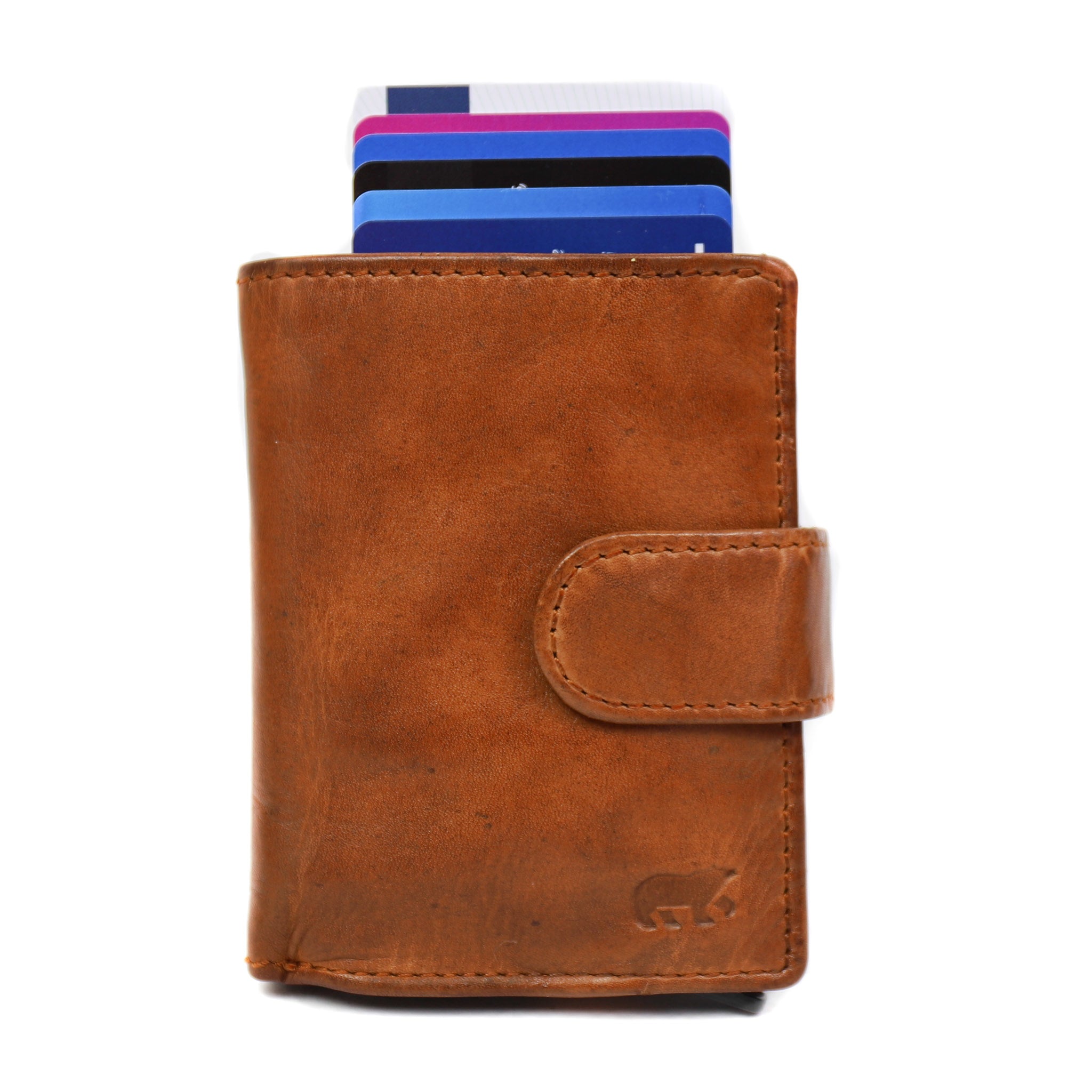 Card holder 'Kris' cognac - Cl 15253