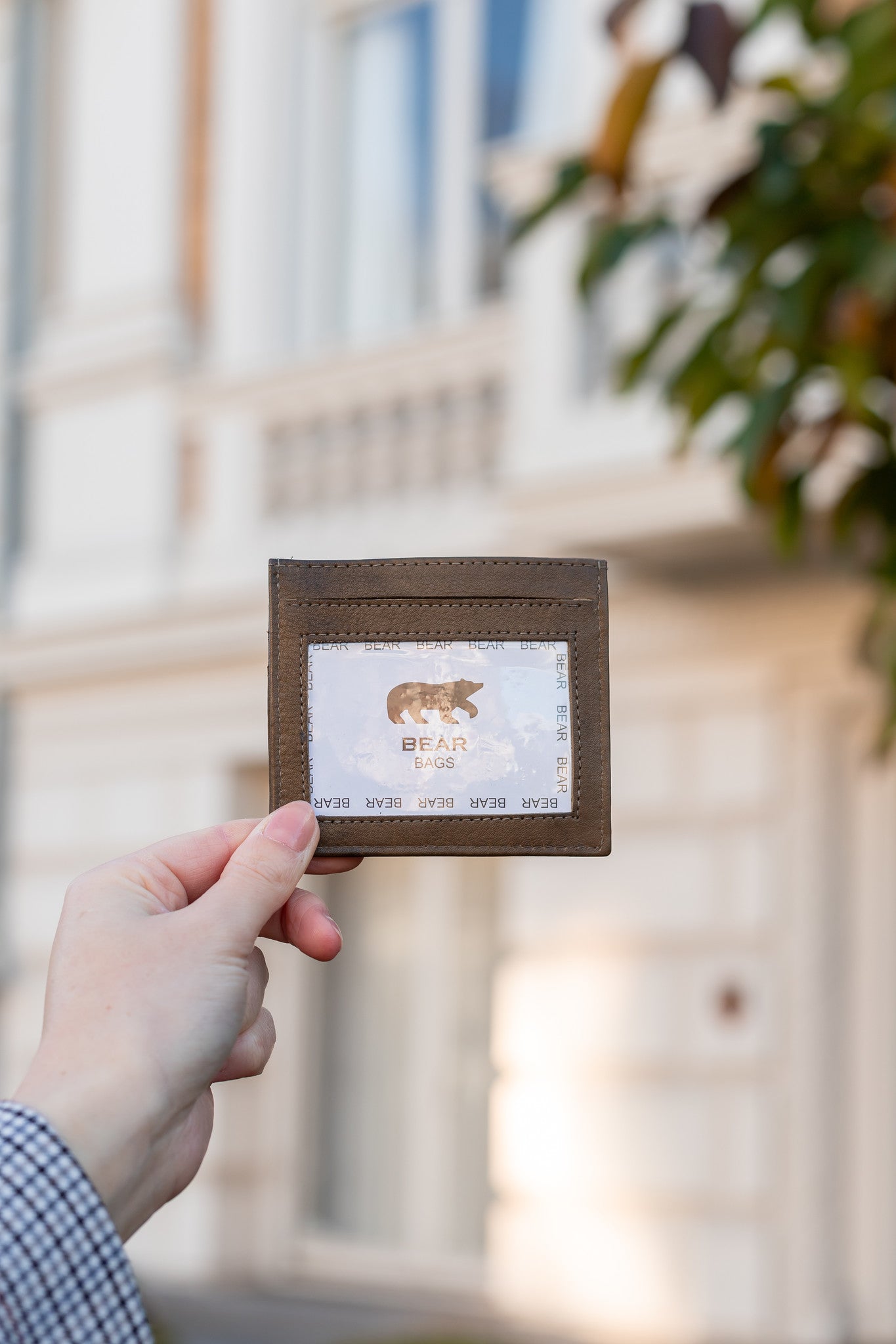 Card holder 'Maikel' taupe - CP 5053