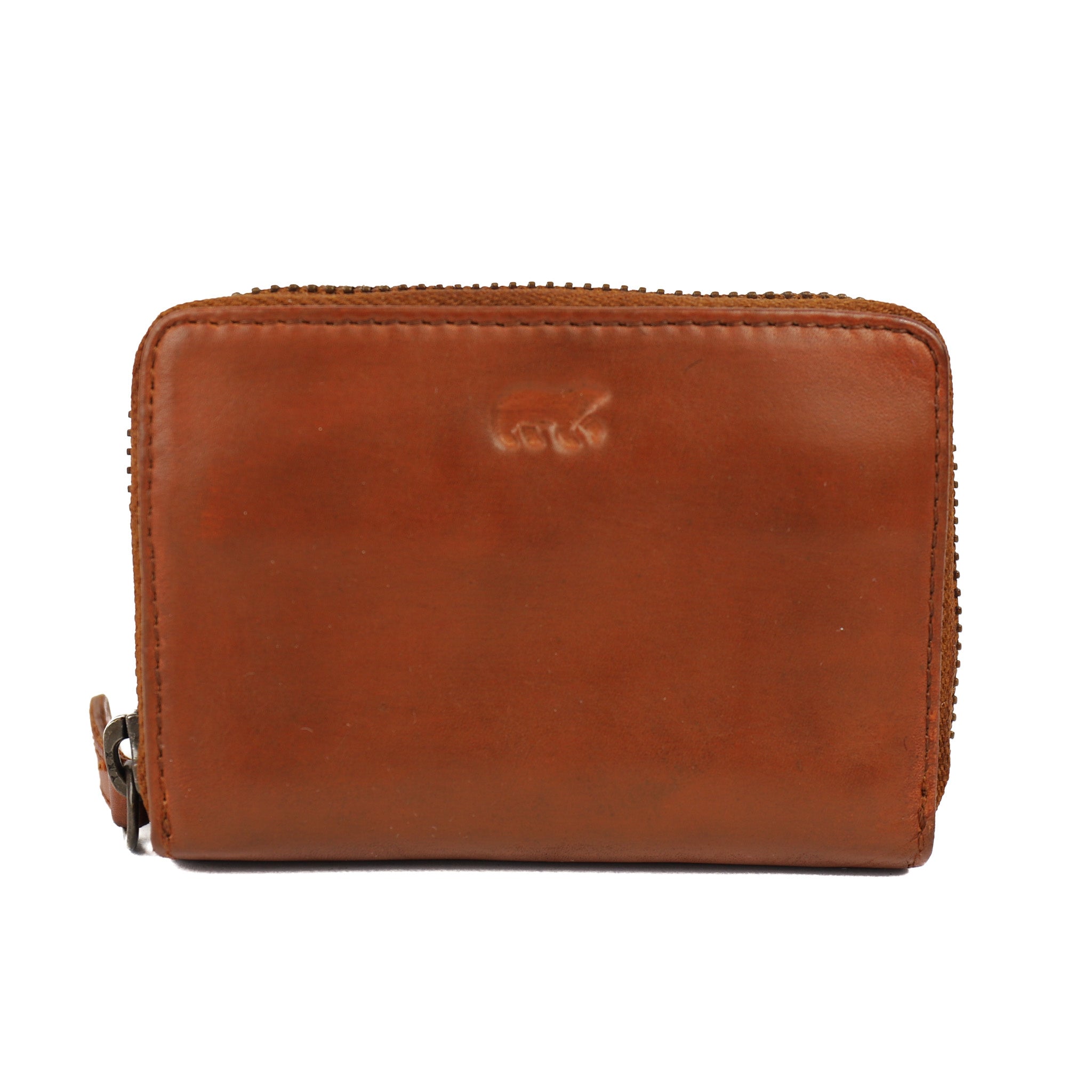 Ritsportemonnee/pasjeshouder 'Rudie' cognac