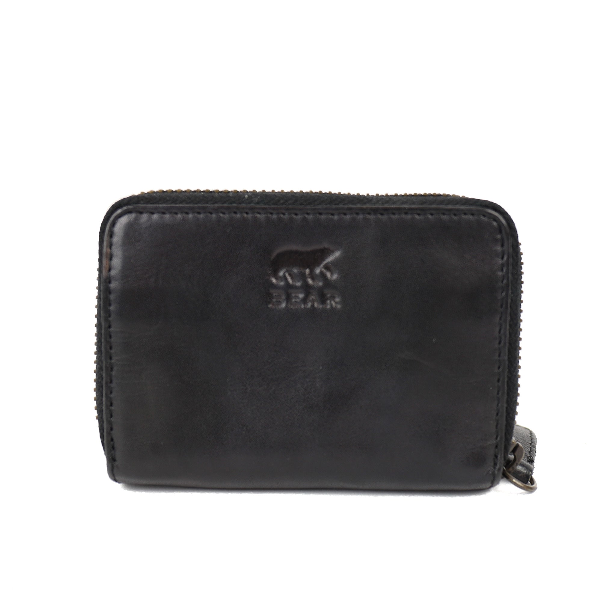 Ritsportemonnee/pasjeshouder 'Rudie' zwart