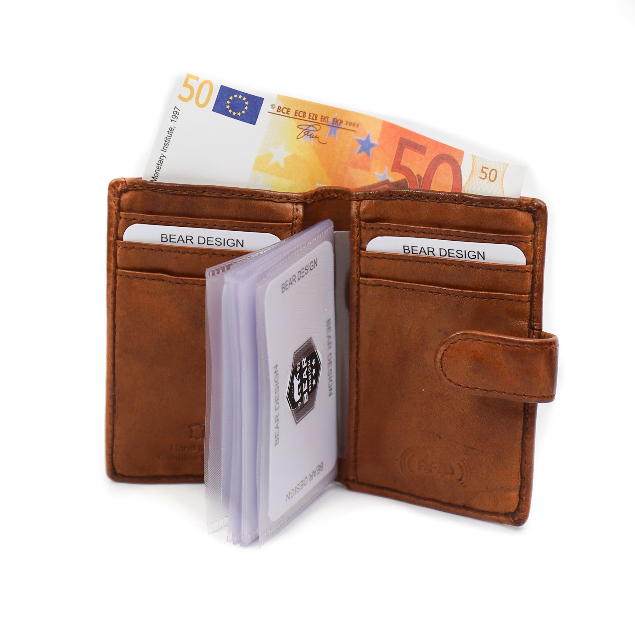 Card folder 'Vic' cognac