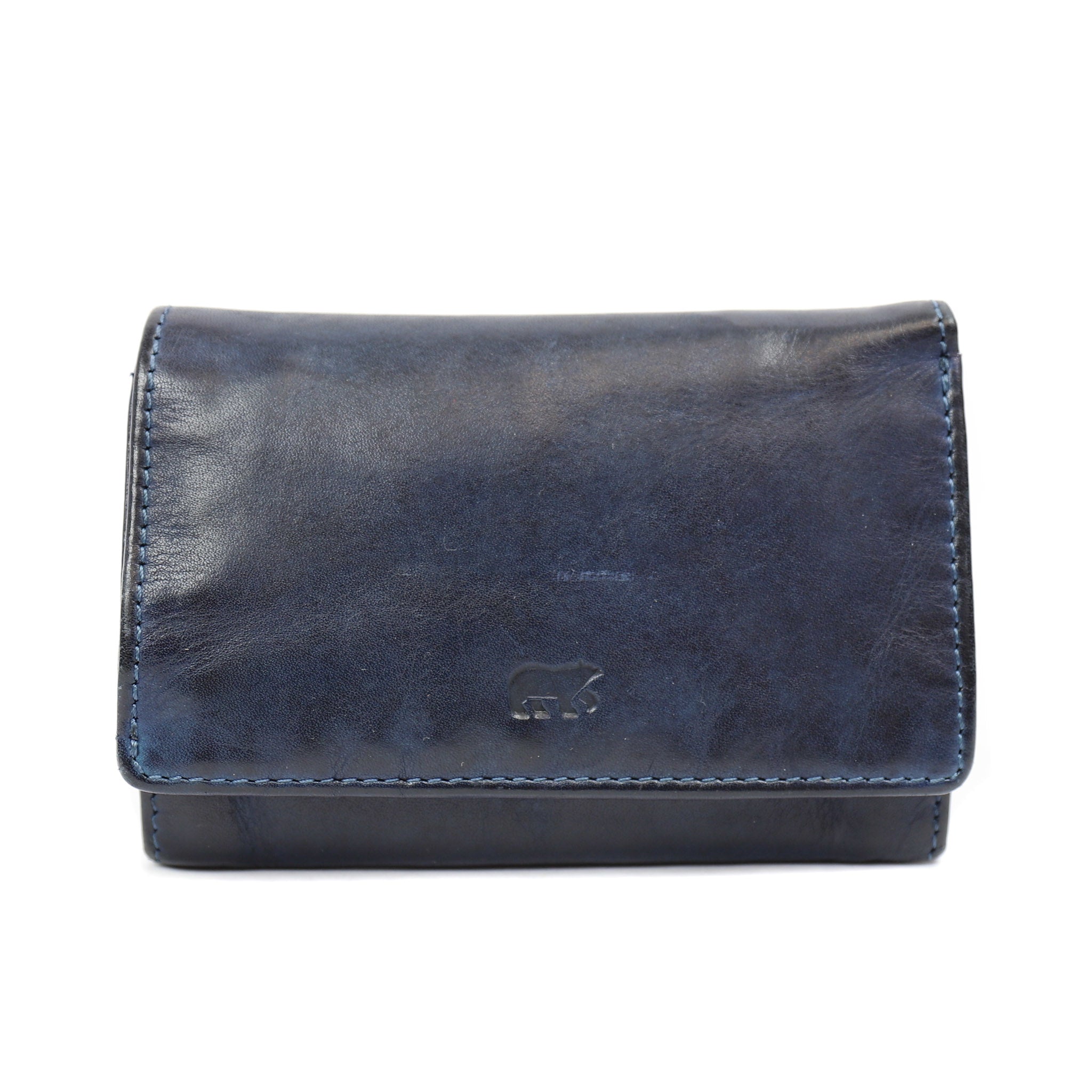 Overslag portemonnee 'Flappie' donkerblauw