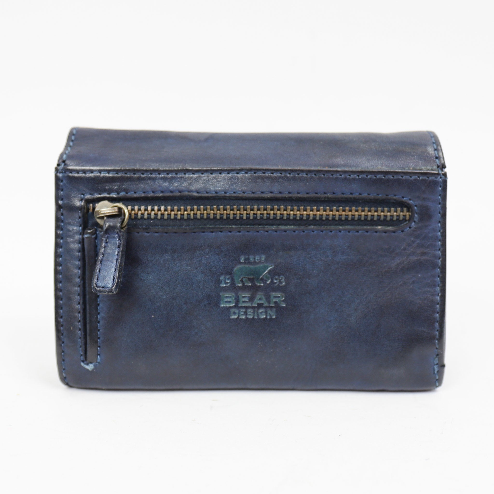 Overslag portemonnee 'Flappie' donkerblauw