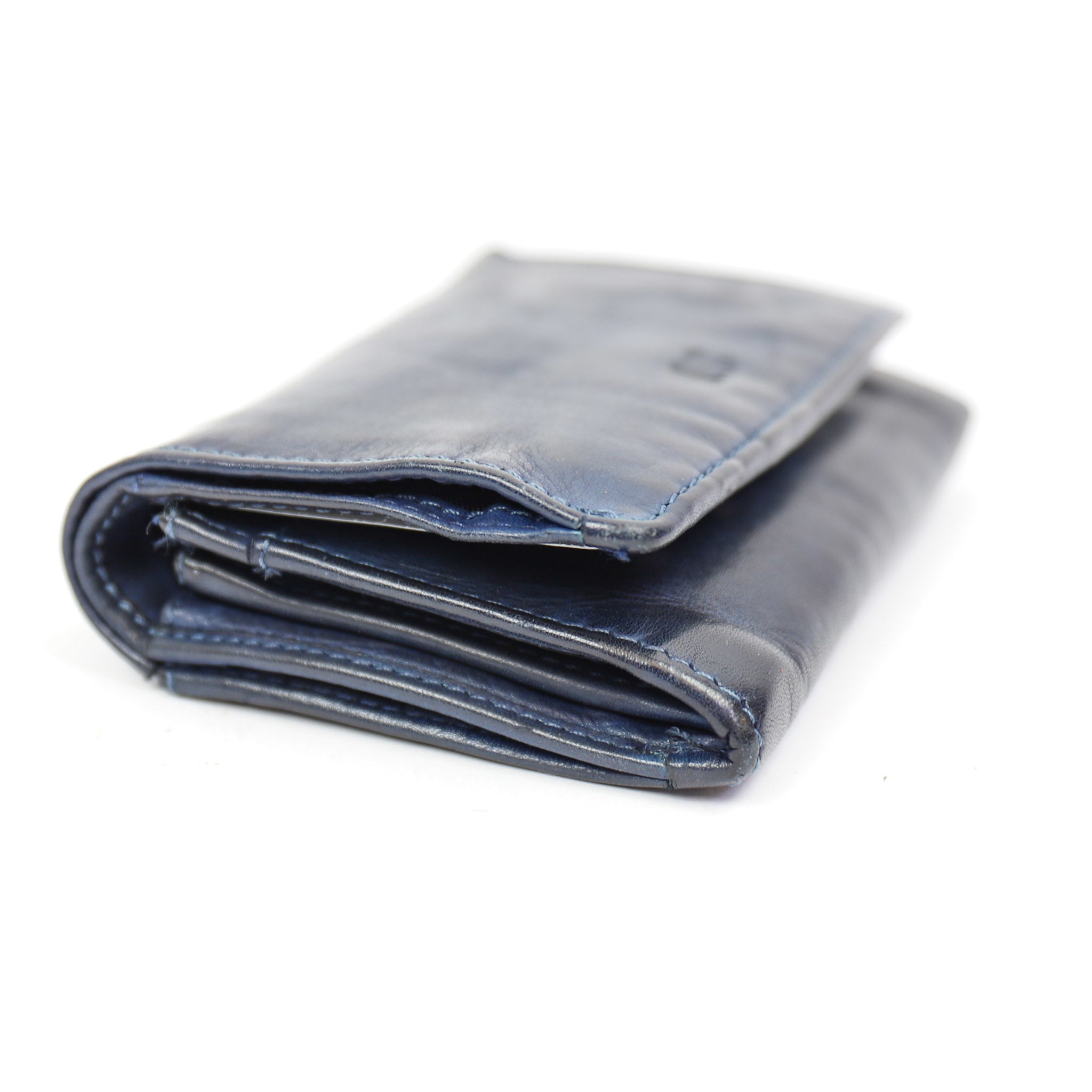 Overslag portemonnee 'Flappie' donkerblauw