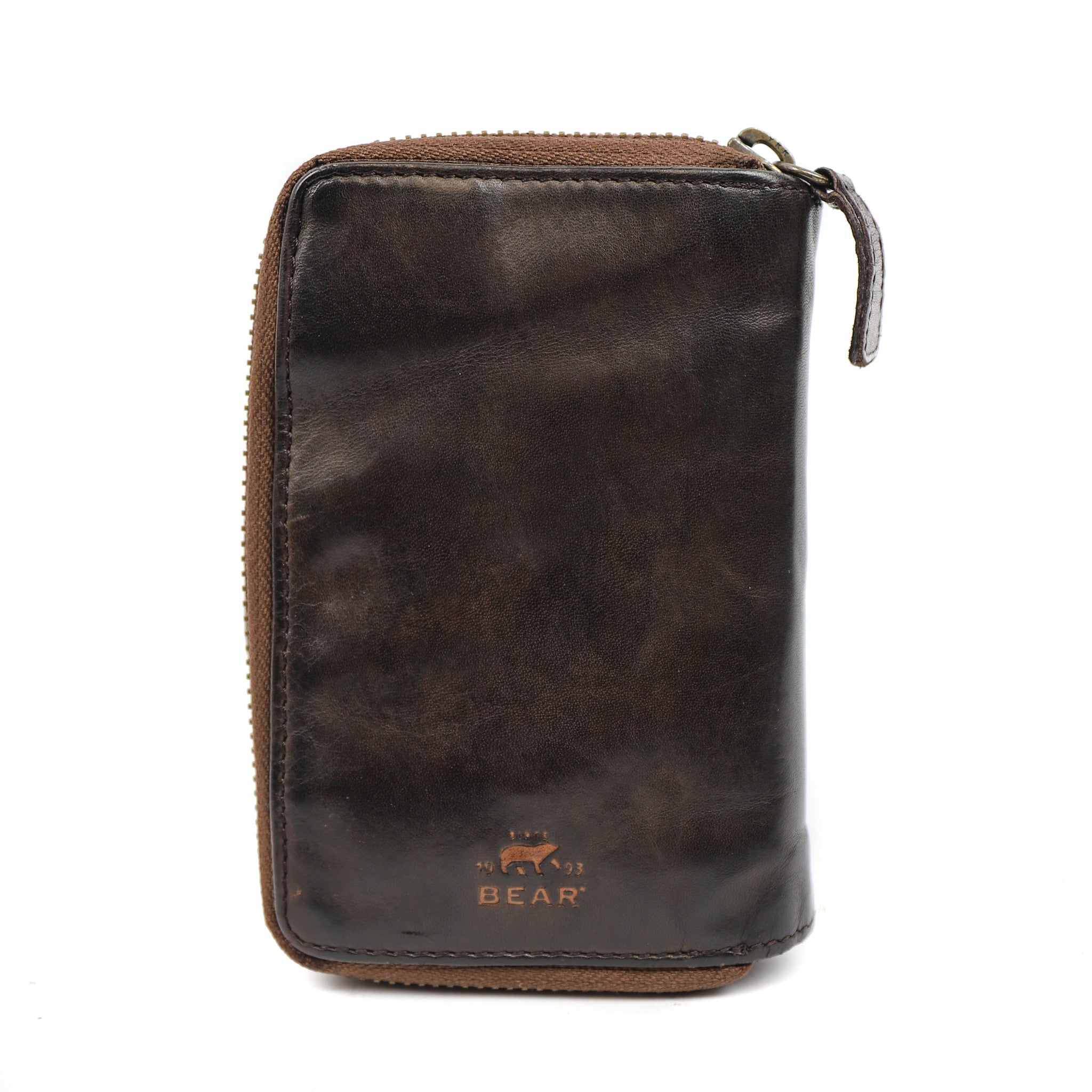 Zipper wallet 'Loet' dark brown - CL 13550