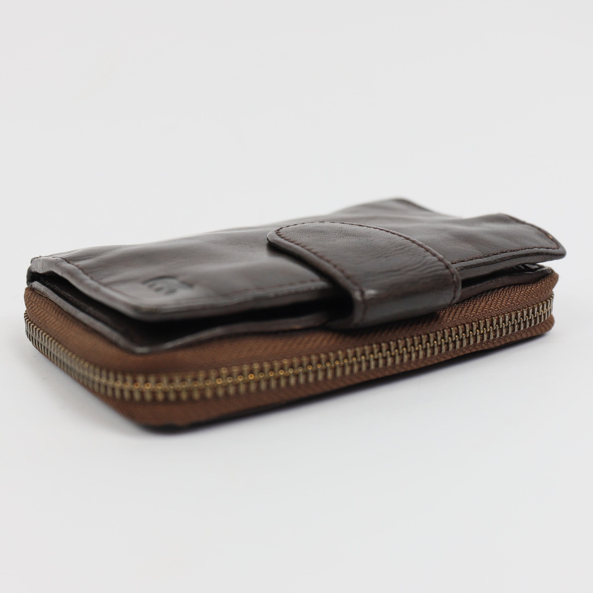 Zipper wallet 'Loet' dark brown - CL 13550