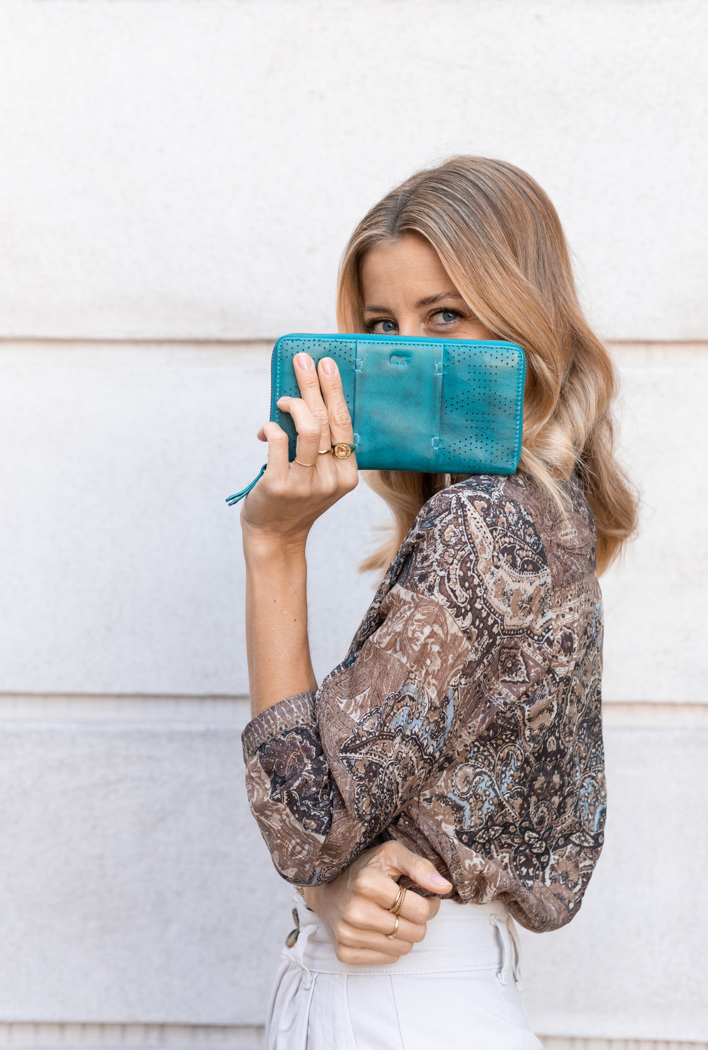 Zipper wallet 'Mirte' aqua - CL 18207
