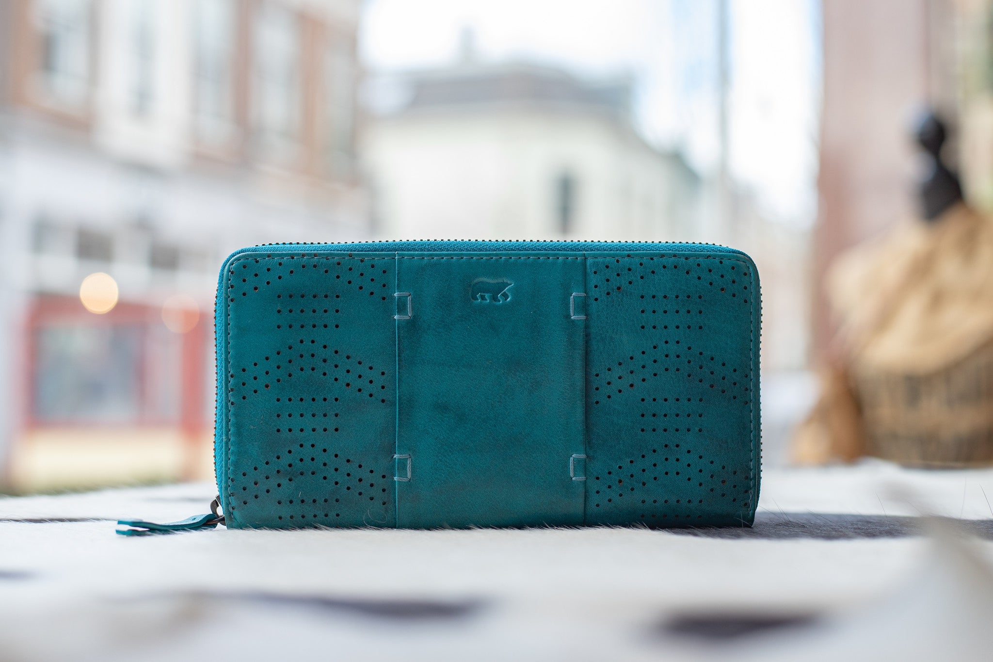 Zipper wallet 'Mirte' aqua - CL 18207