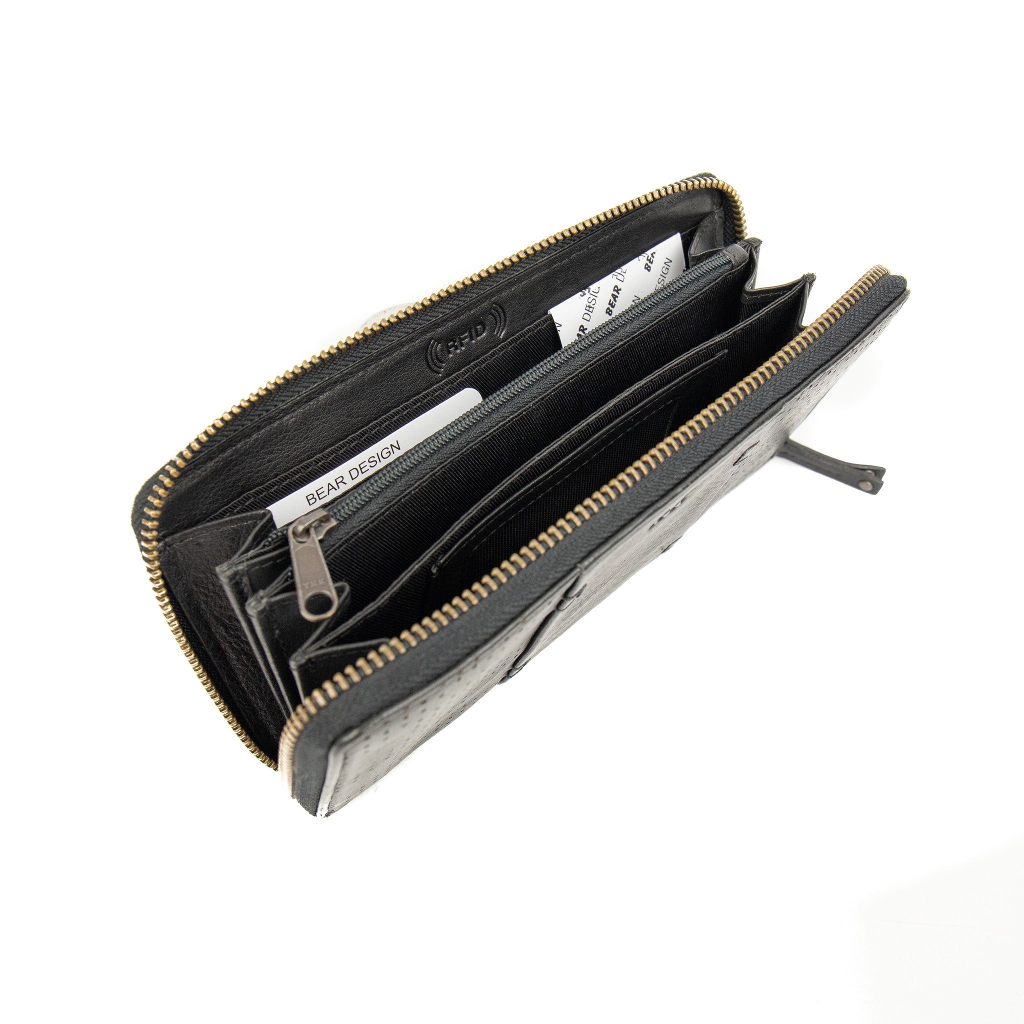 Ritsportemonnee 'Mirte' zwart - CL 18207