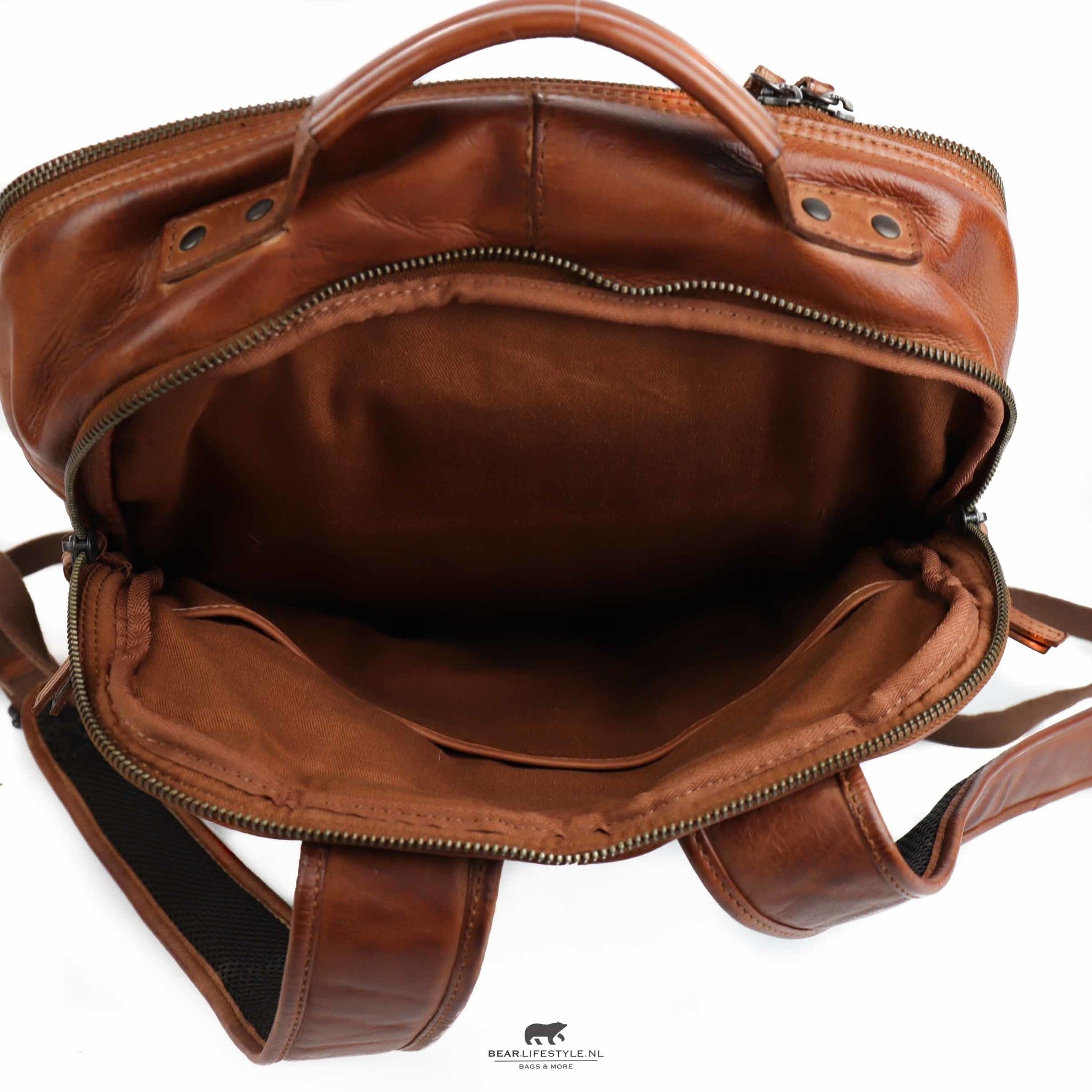 Rugzak 'Ties' cognac - CL 40848