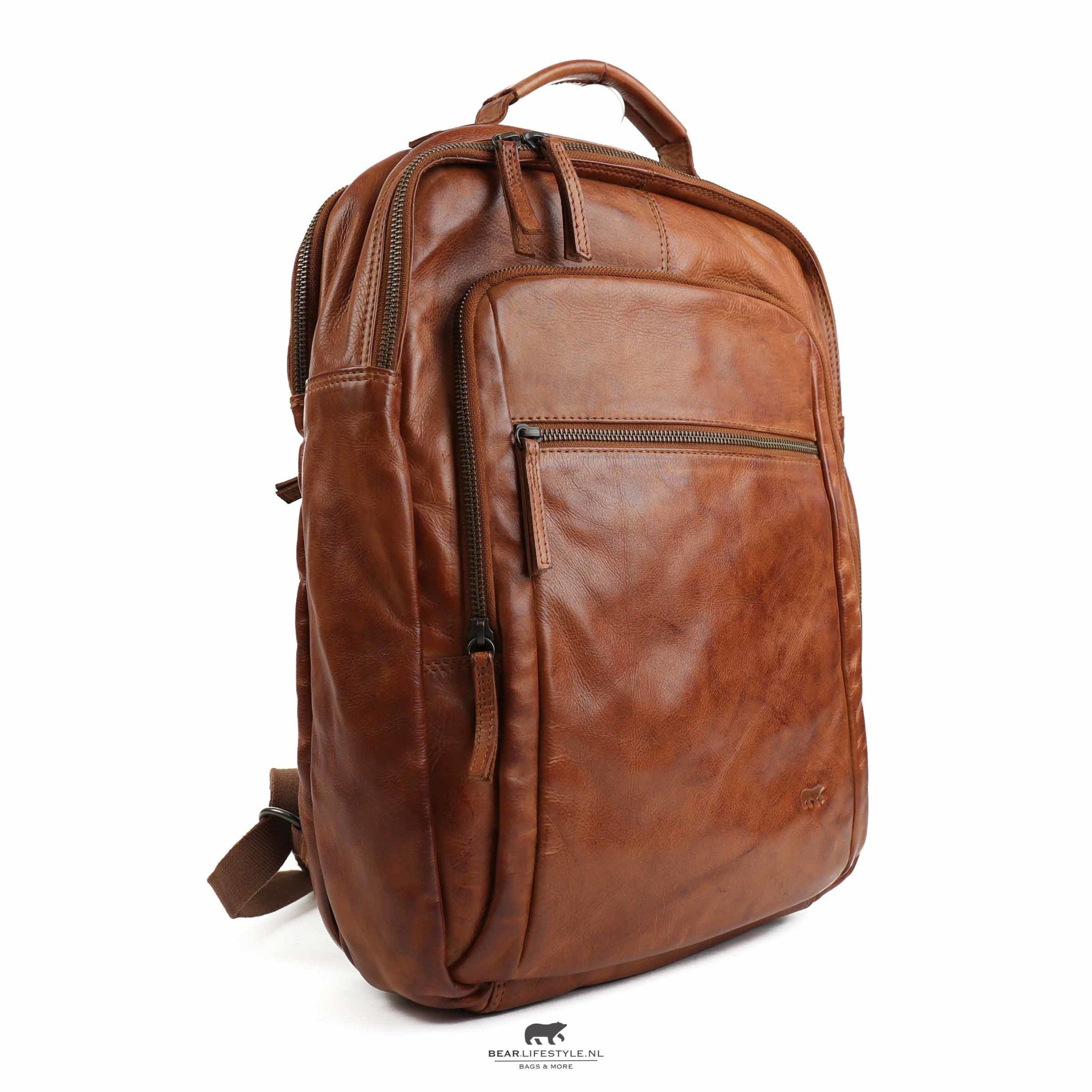 Rugzak 'Ties' cognac - CL 40848