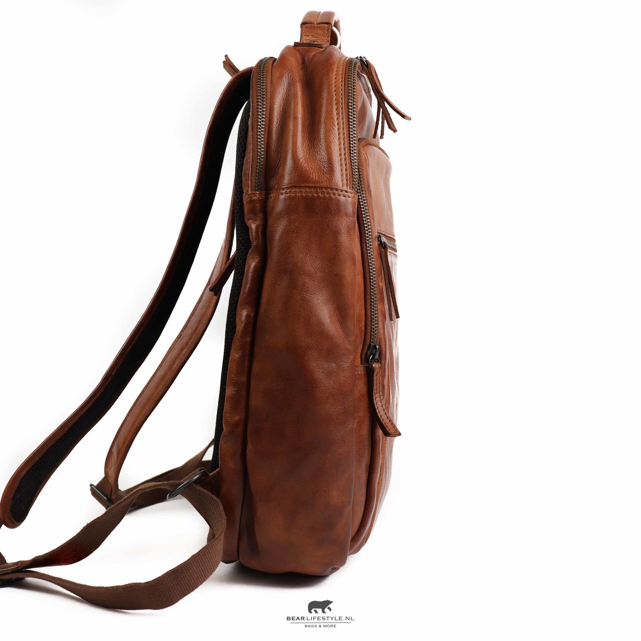 Rugzak 'Ties' cognac - CL 40848