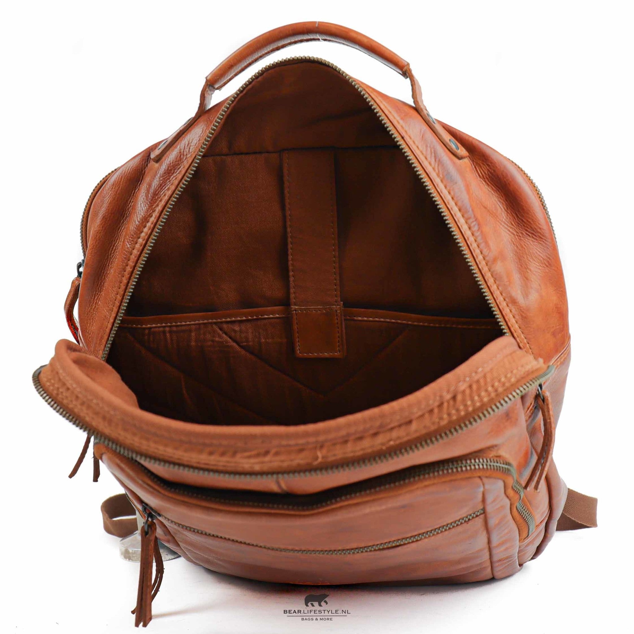 Rugzak 'Ties' cognac - CL 40848