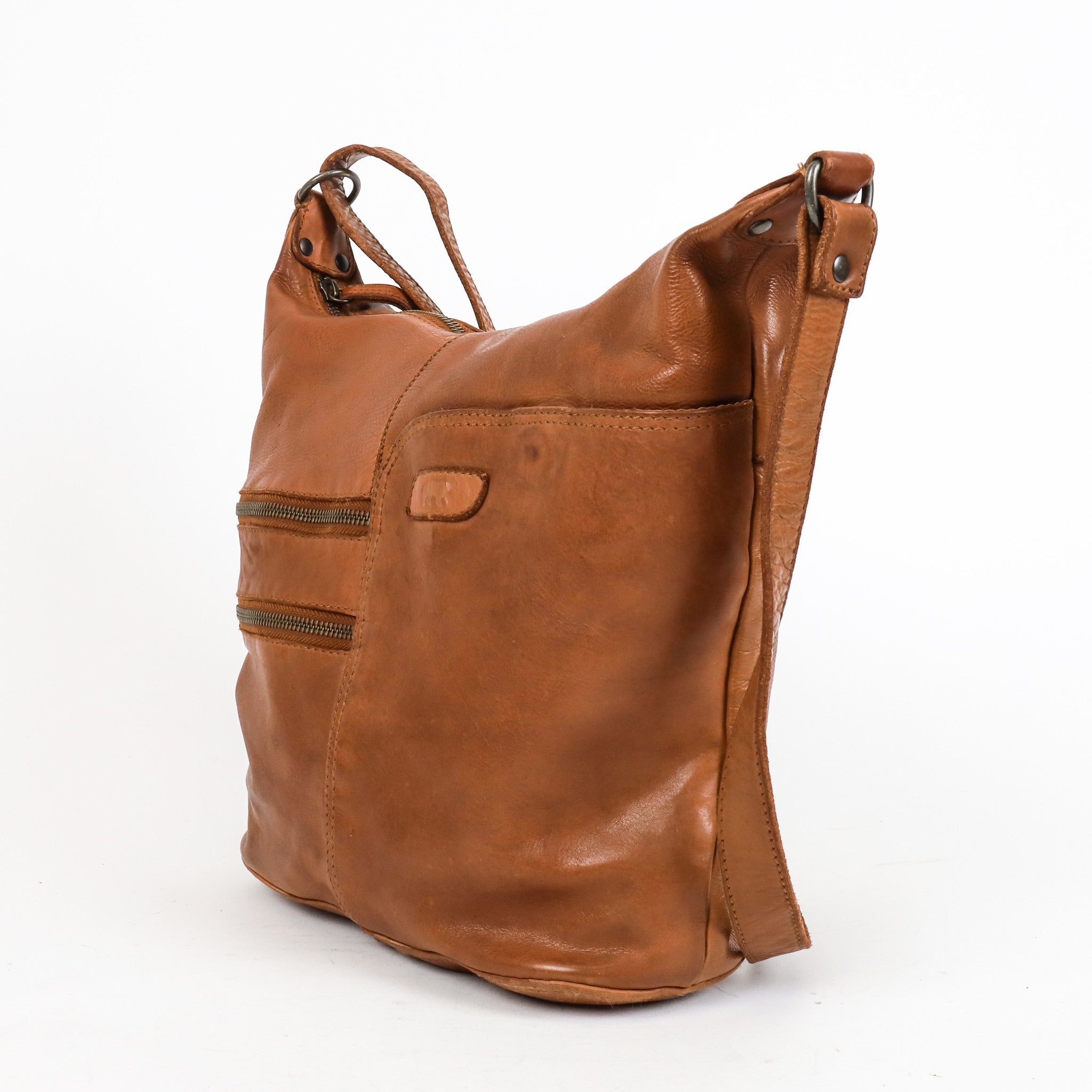 Shoulder bag 'Frieda' cognac