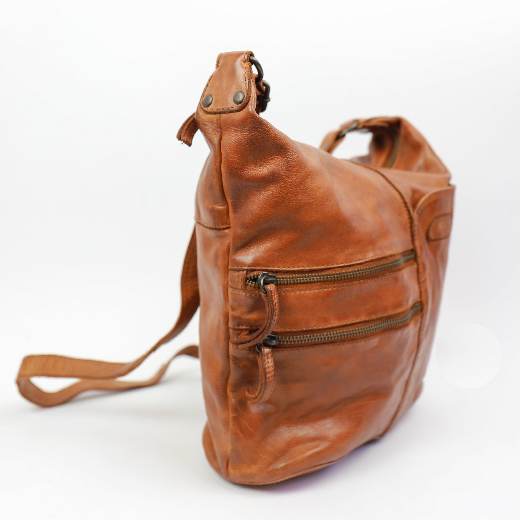 Shoulder bag 'Frieda' cognac
