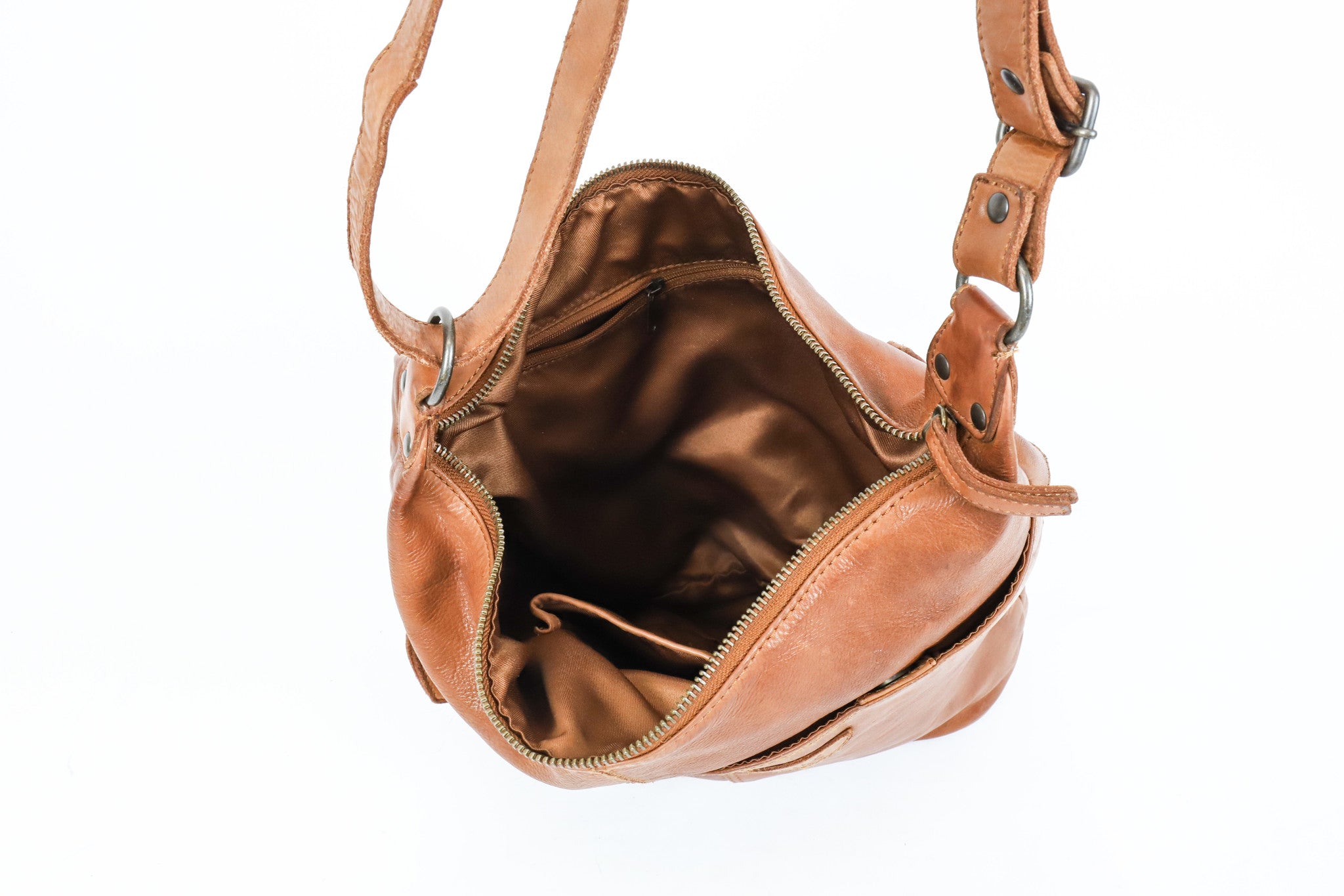 Shoulder bag 'Frieda' cognac