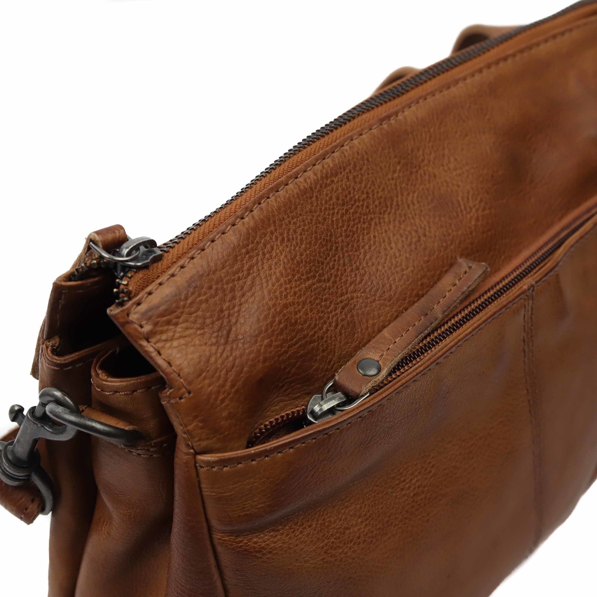 Schoudertas 'Natascha' cognac - CP 1743