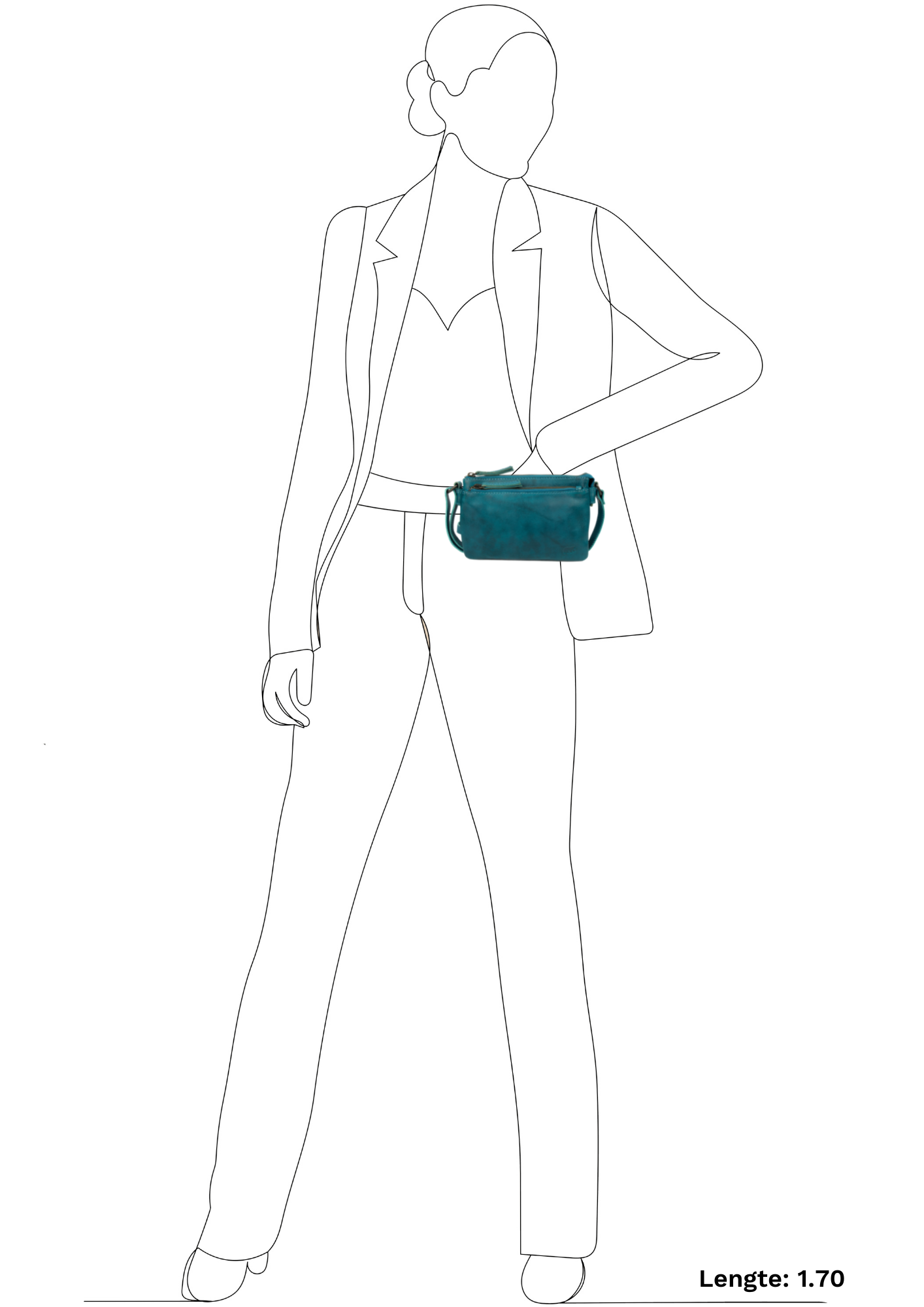 Shoulder bag 'Maithe' aqua - CL 41703