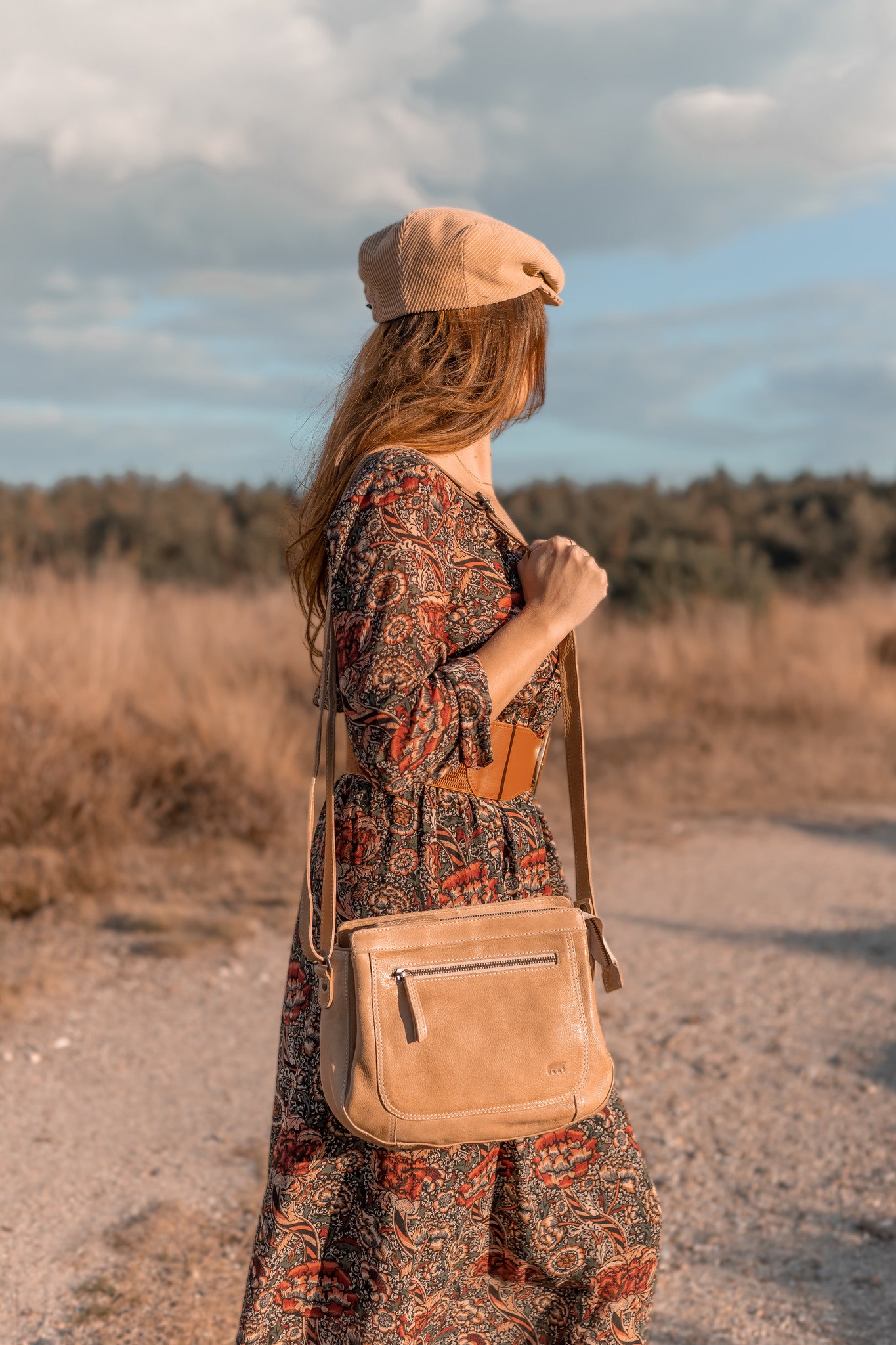 Schoudertasje 'Miley' beige