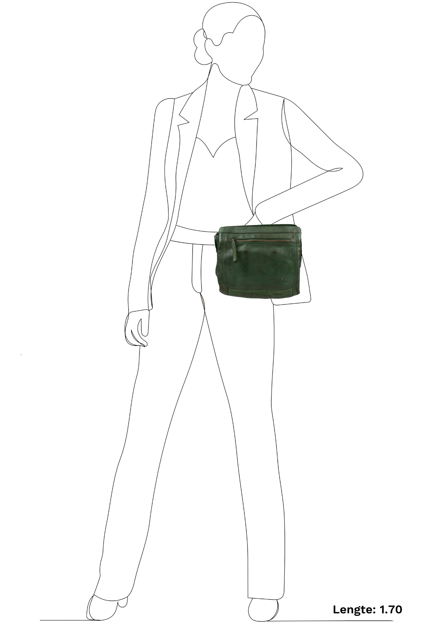 Shoulder bag 'Miley' green - CL 41707