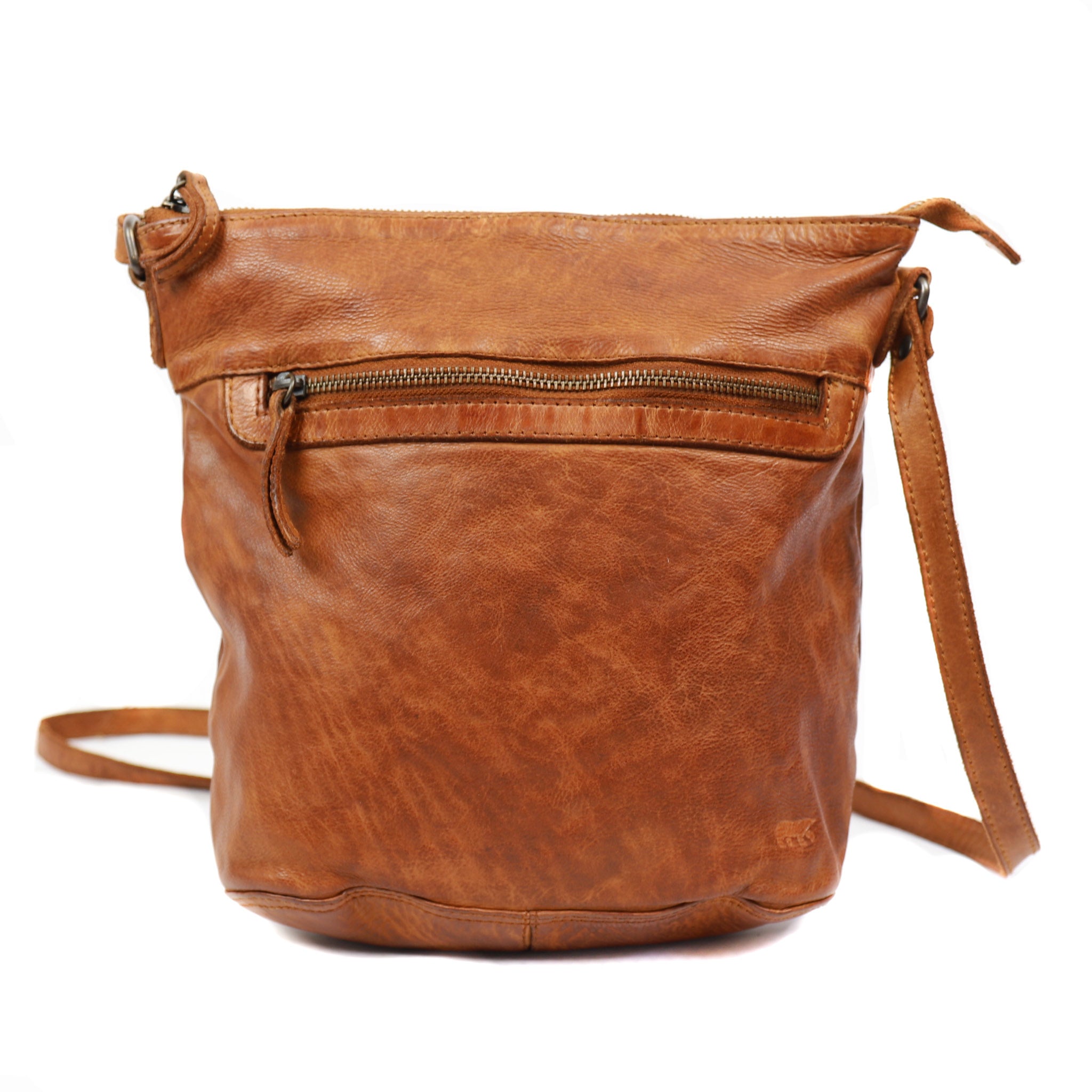 Schoudertasje 'Robin' cognac - CL 36438