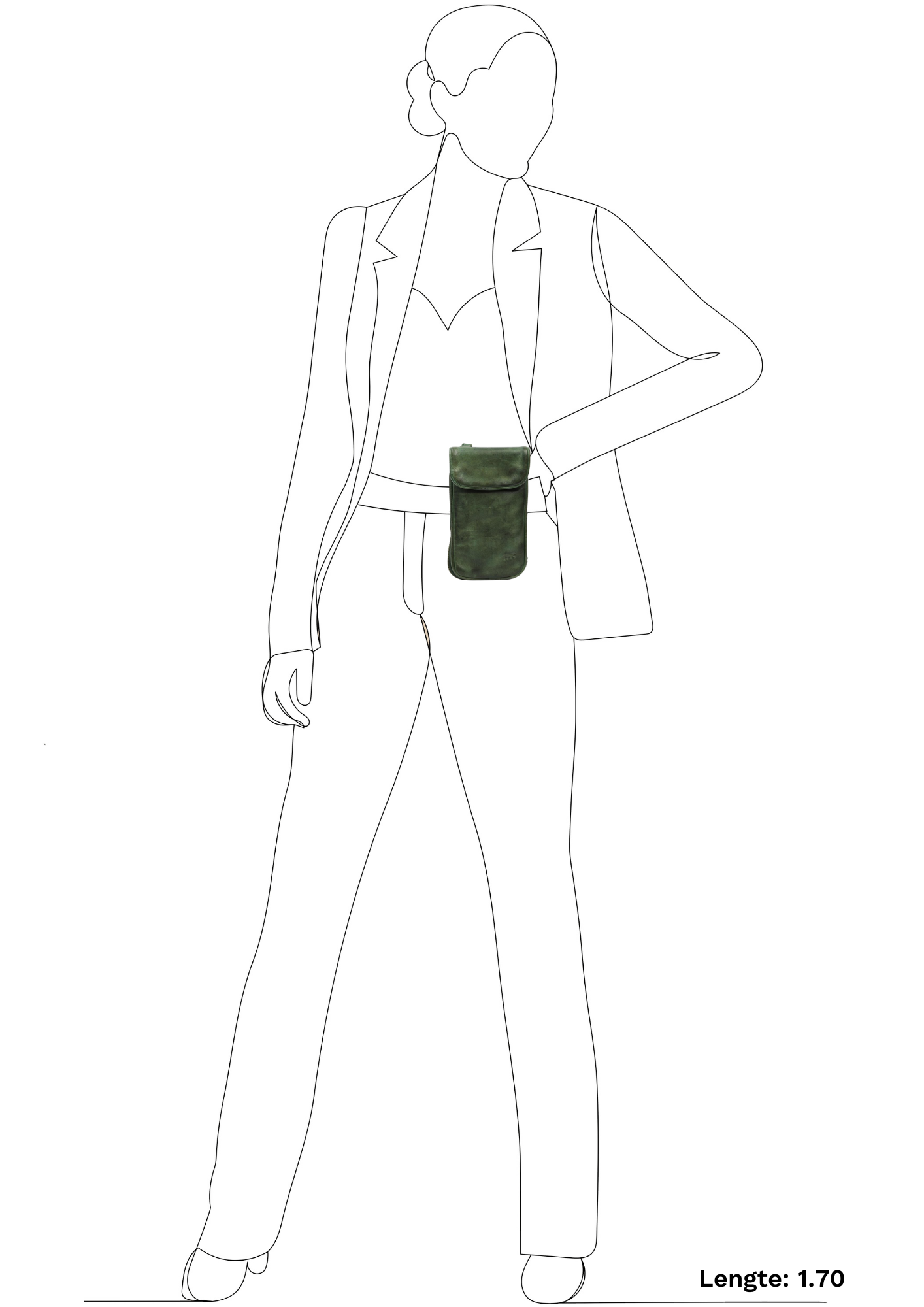 Phone bag 'Elske' green - CL 41579