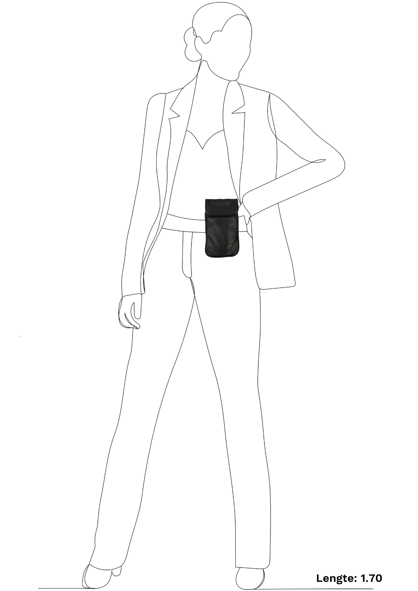Telefoontasje 'Elske' zwart - B 41579