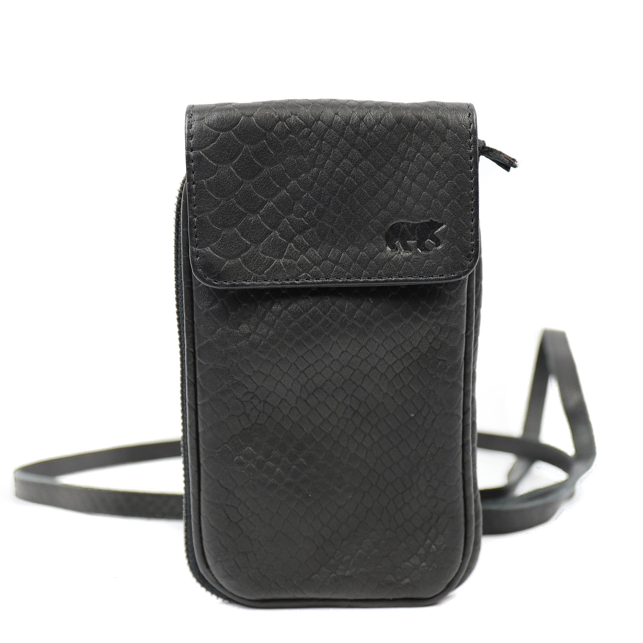 Phone bag 'Elske' black python - PH 2106