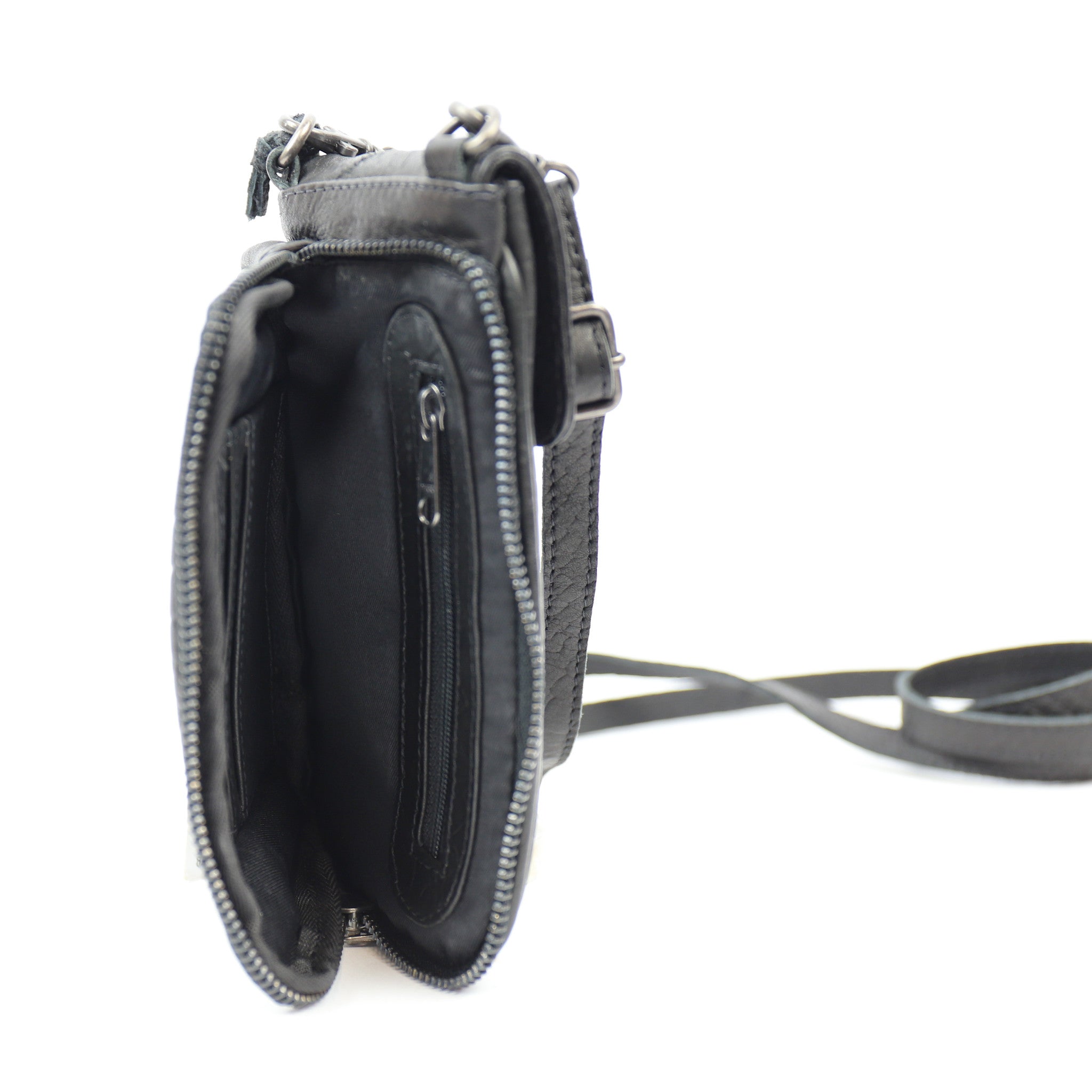 Phone bag 'Elske' black python - PH 2106