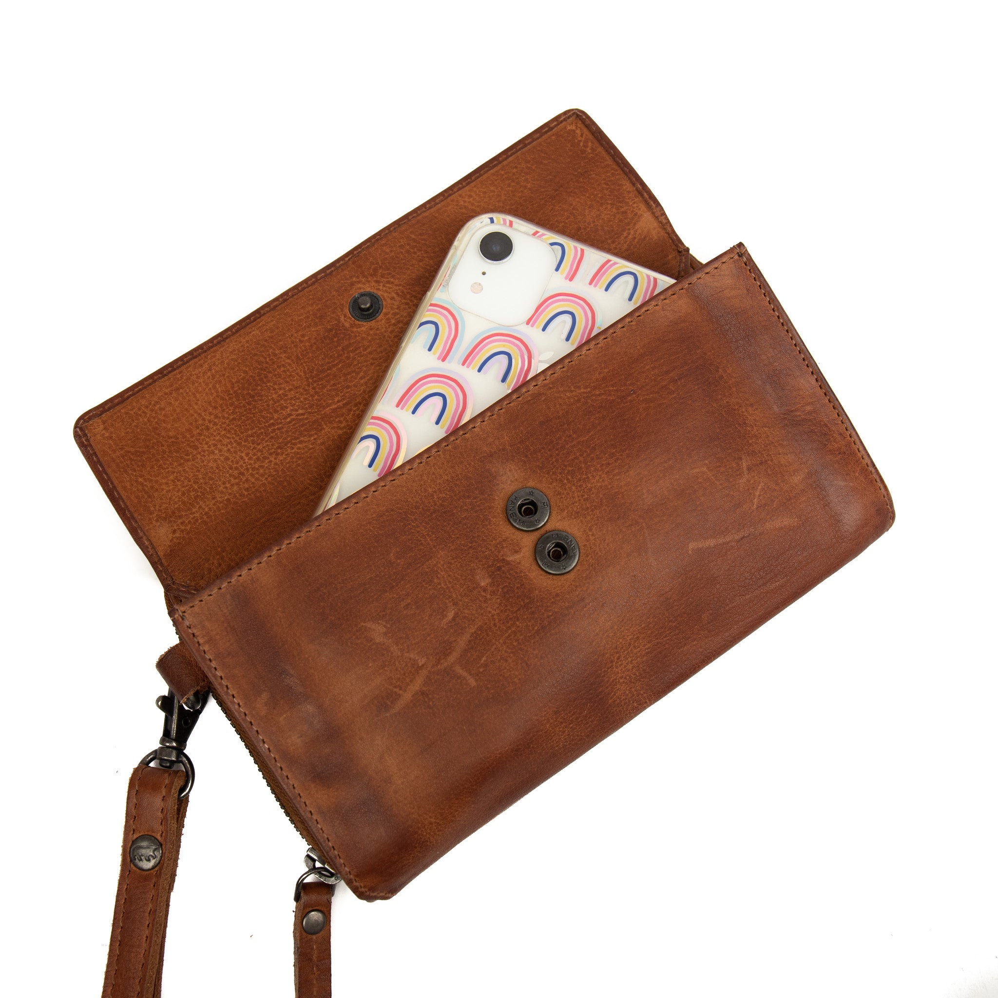 Telefoontasje 'Lilian' cognac