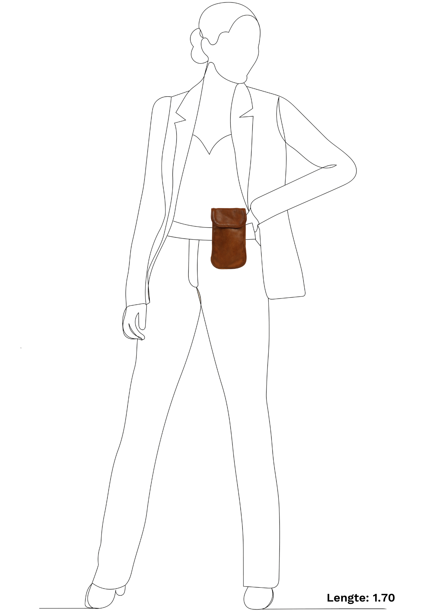 Phone bag 'Saskia' cognac - MJ 1718