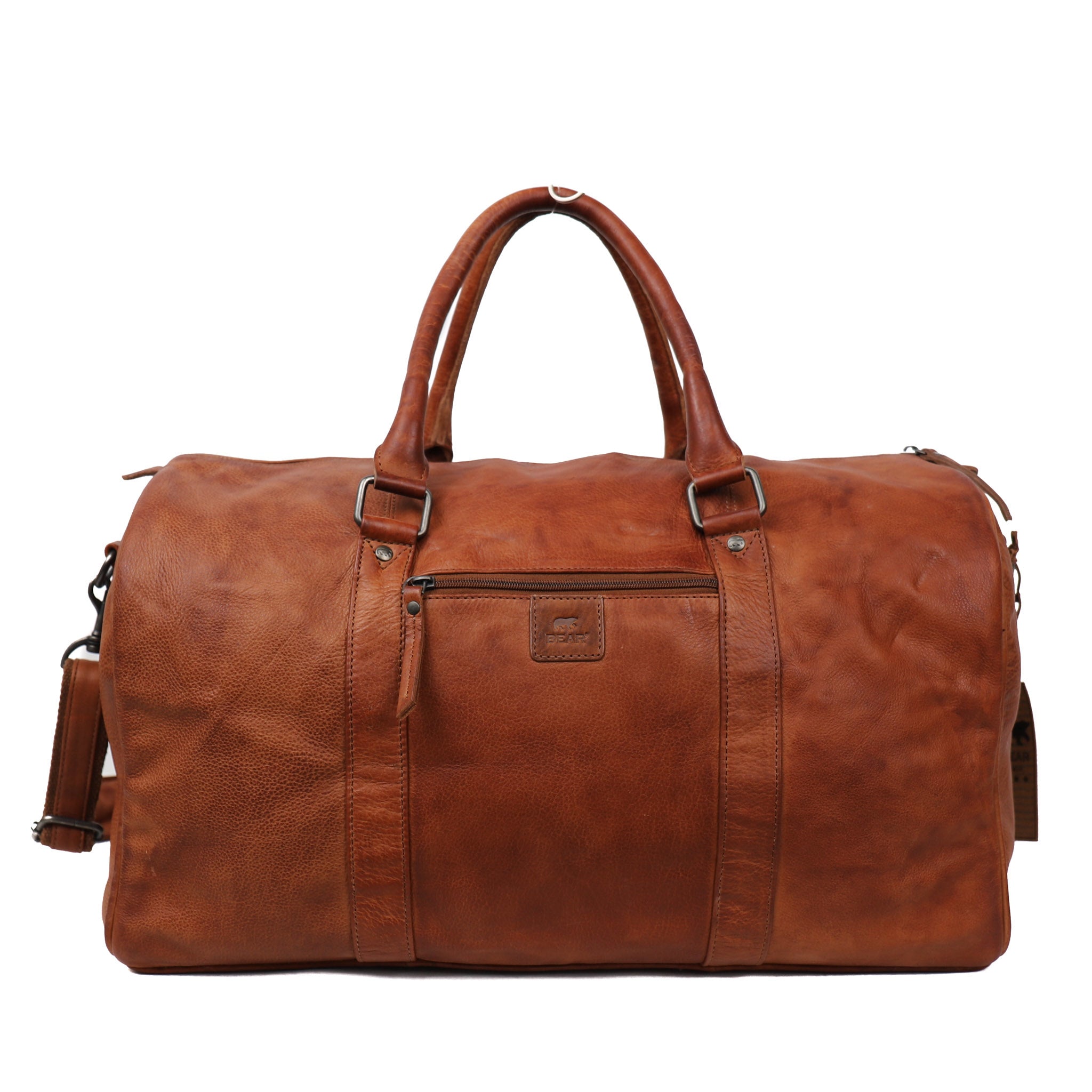 Weekendtas 'Daniël' L cognac - CP 2292