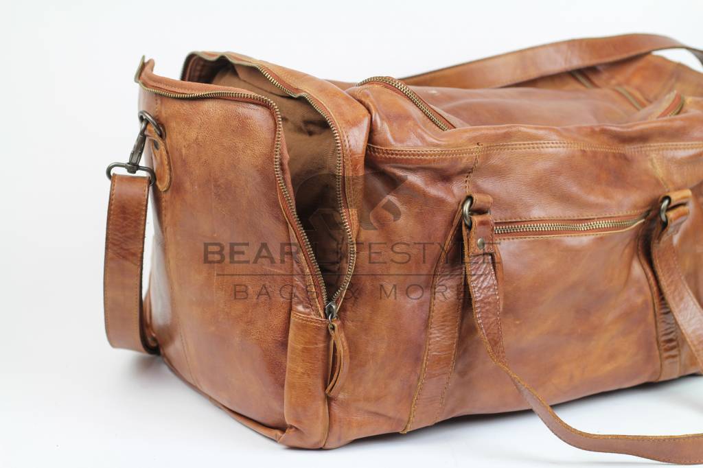 Weekend bag 'Max' cognac - CL 32879