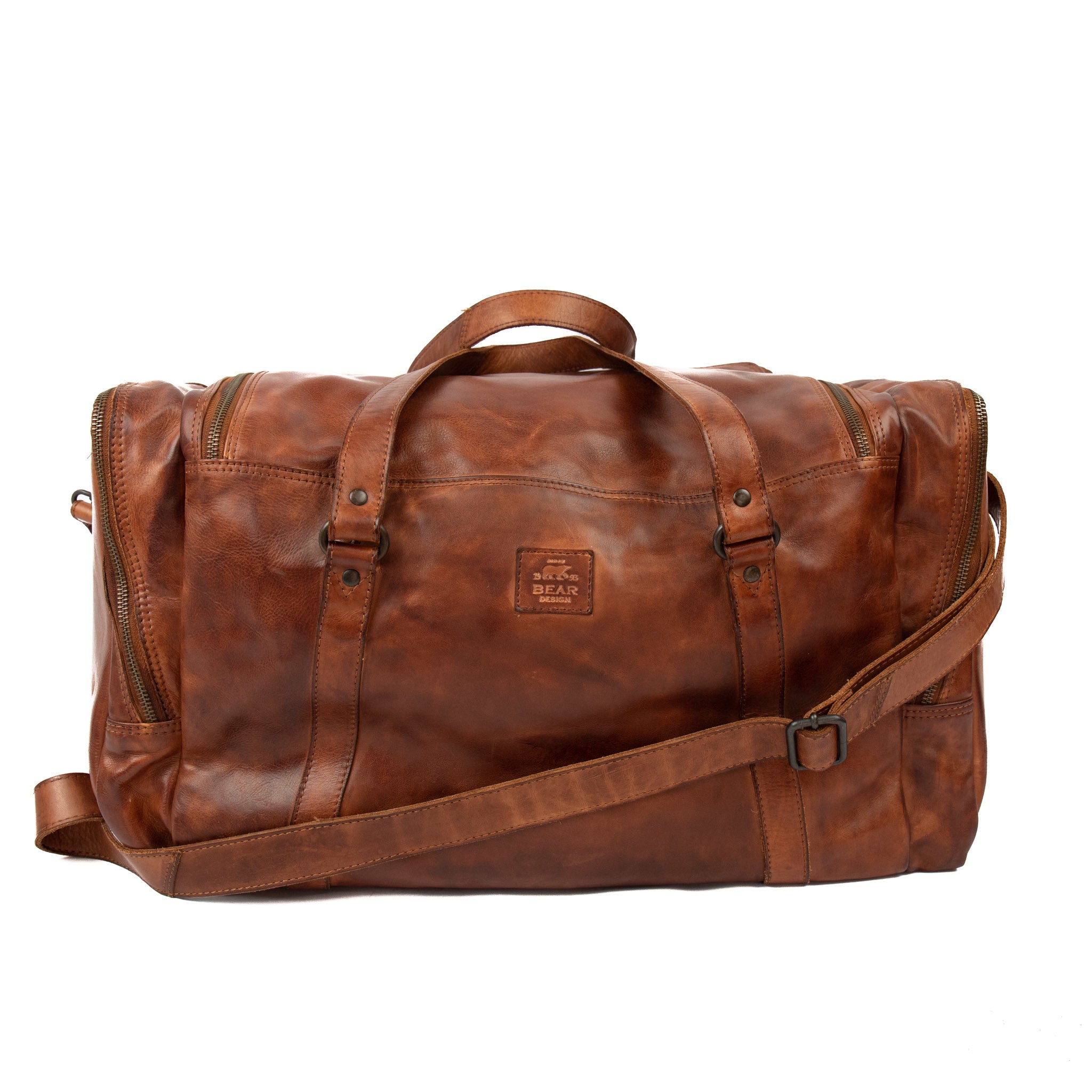 Weekend bag 'Max' cognac - CL 32879