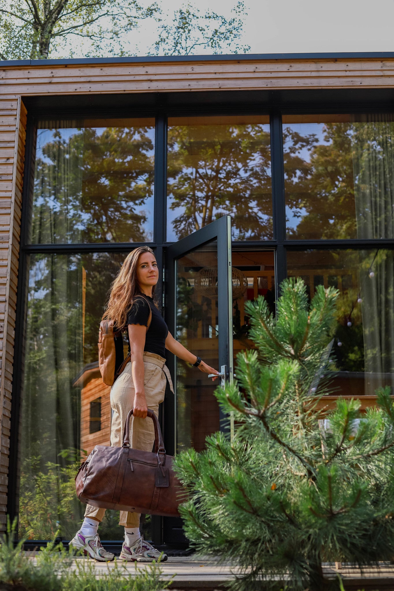 Weekend bag 'Ruben' cognac