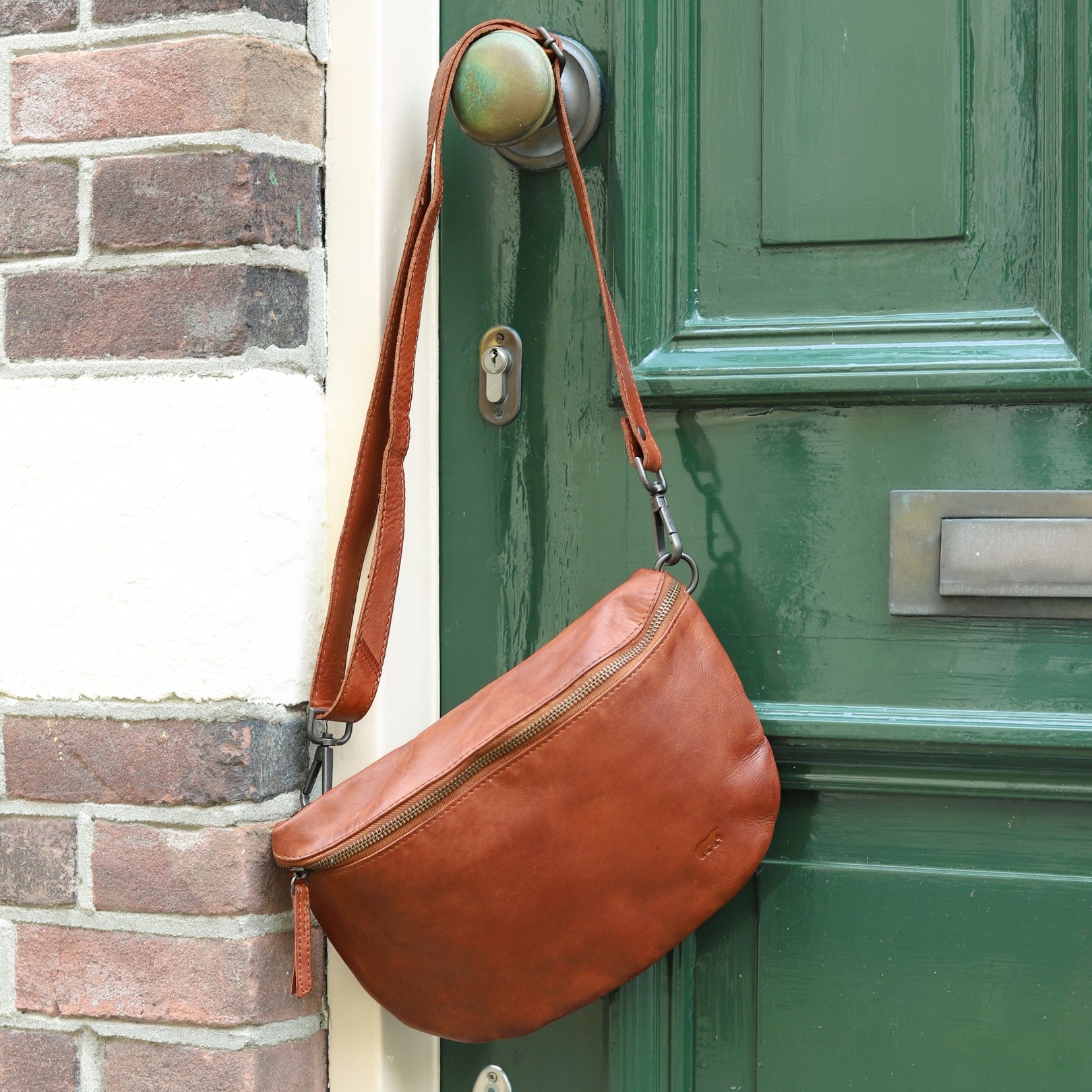 Crossbody/heuptas 'Maiky' cognac