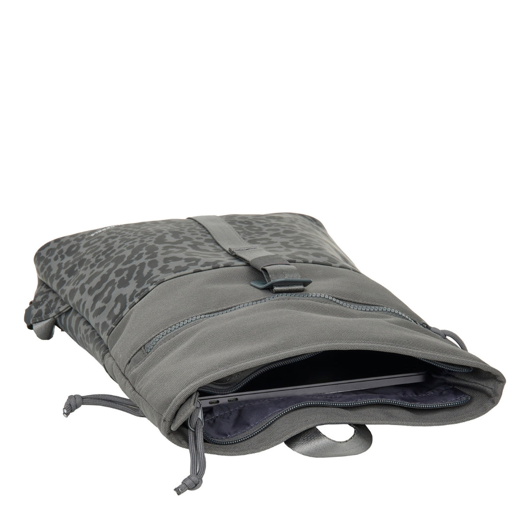 Urban Leopard - Mini waterafstotend rolltop rugzakje 'Los Angeles' 7L grijs