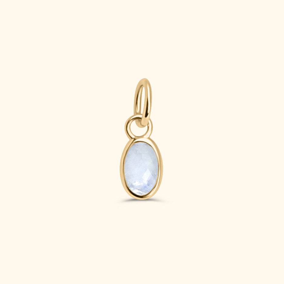 Moonstone Birthstone Pendant June | 14K Gold