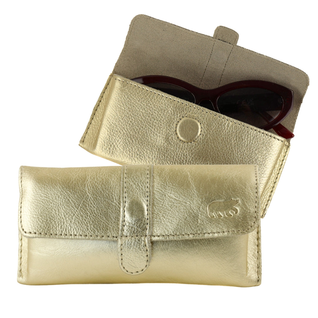 Glasses case 'Weta' champagne