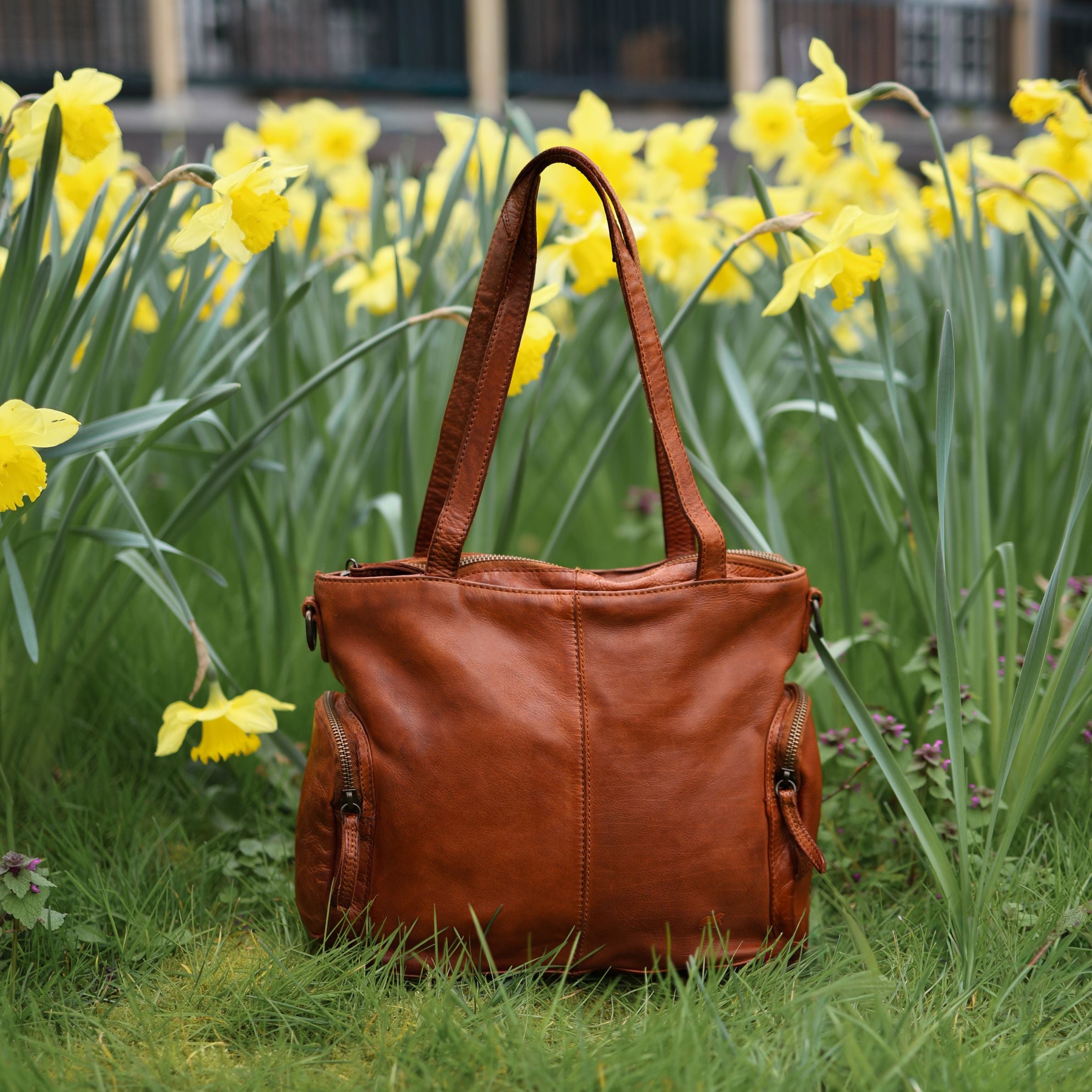 Shopper-/schoudertas 'Liv' cognac