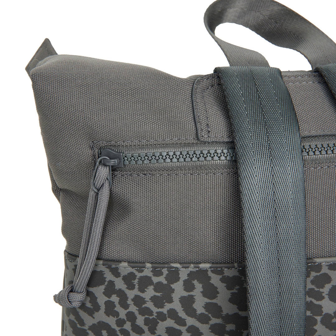 Urban Leopard - Mini waterafstotend rolltop rugzakje 'Los Angeles' 7L grijs