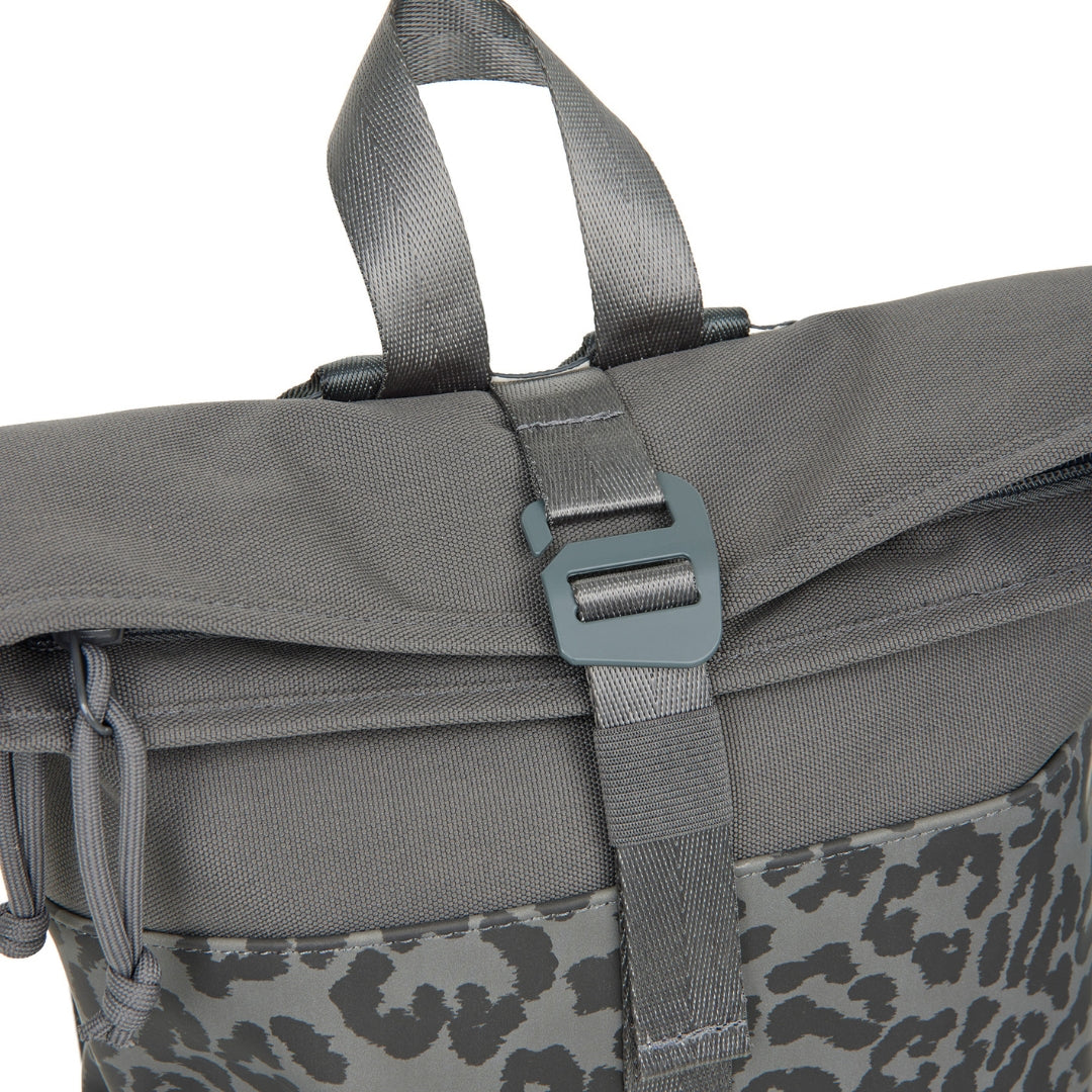 Urban Leopard - Mini waterafstotend rolltop rugzakje 'Los Angeles' 7L grijs