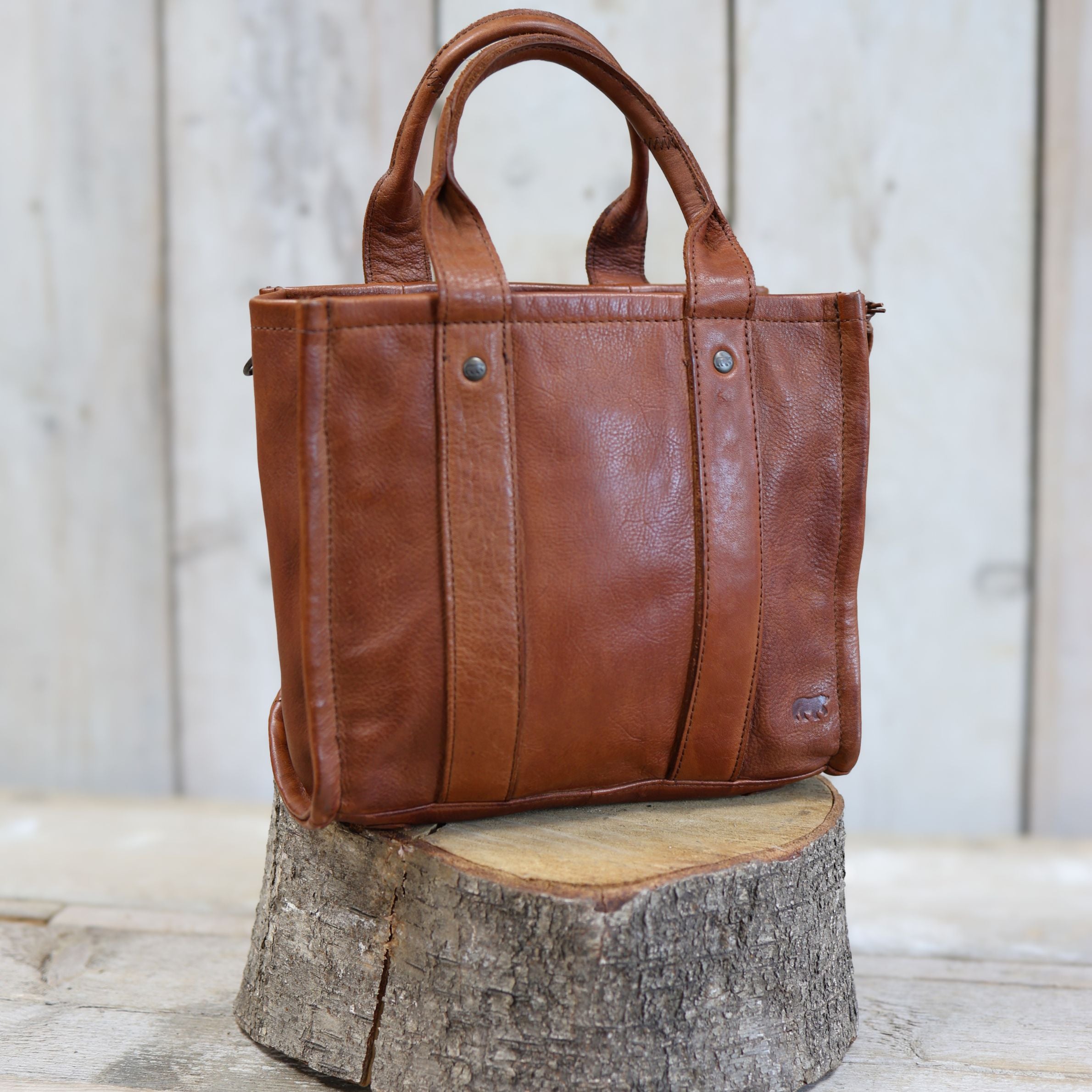 Mini tote bag 'Pepe' S cognac